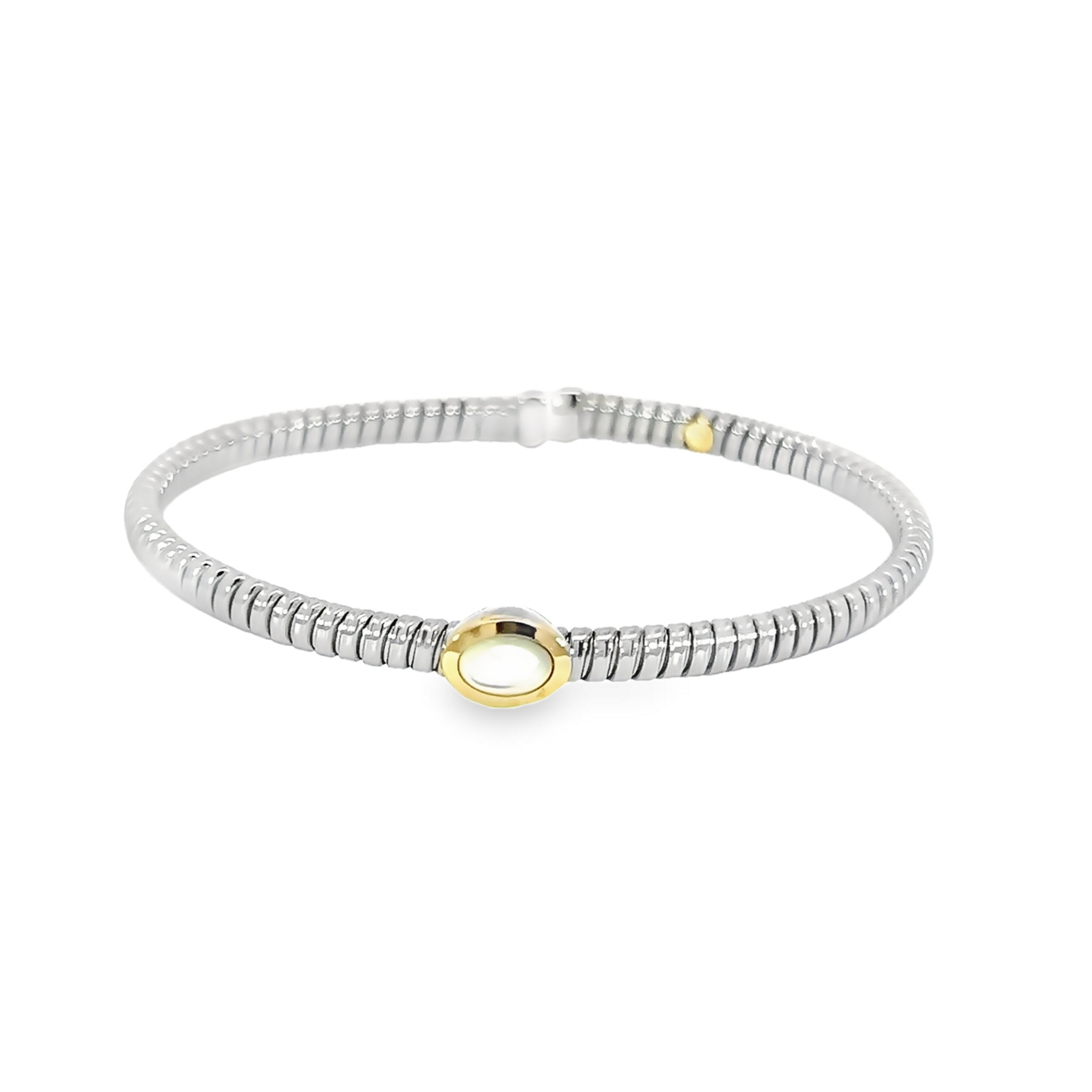 Stainless Mother Of Pearl Bangle Bracelet