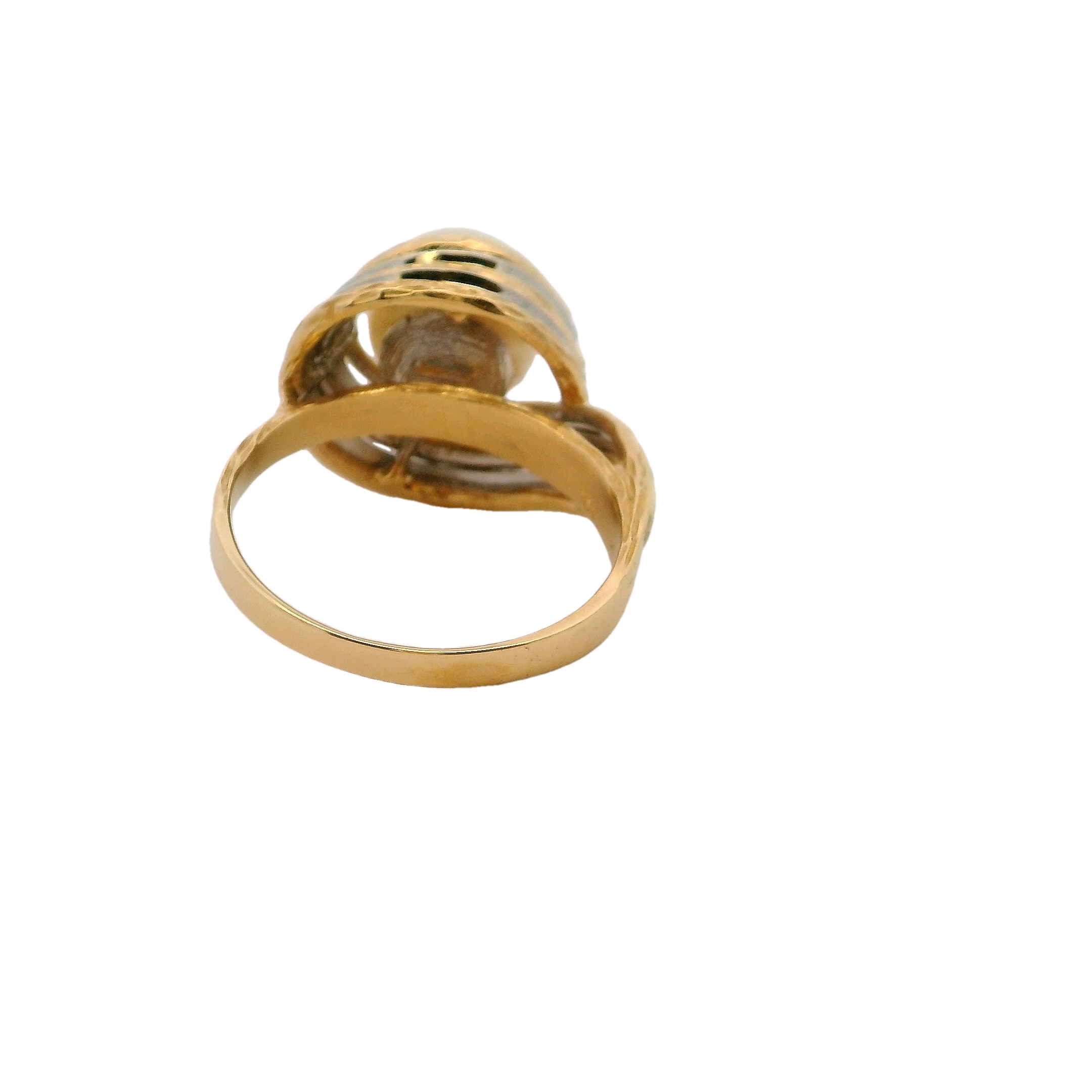 18k Two-toned Gold Pearl Ring