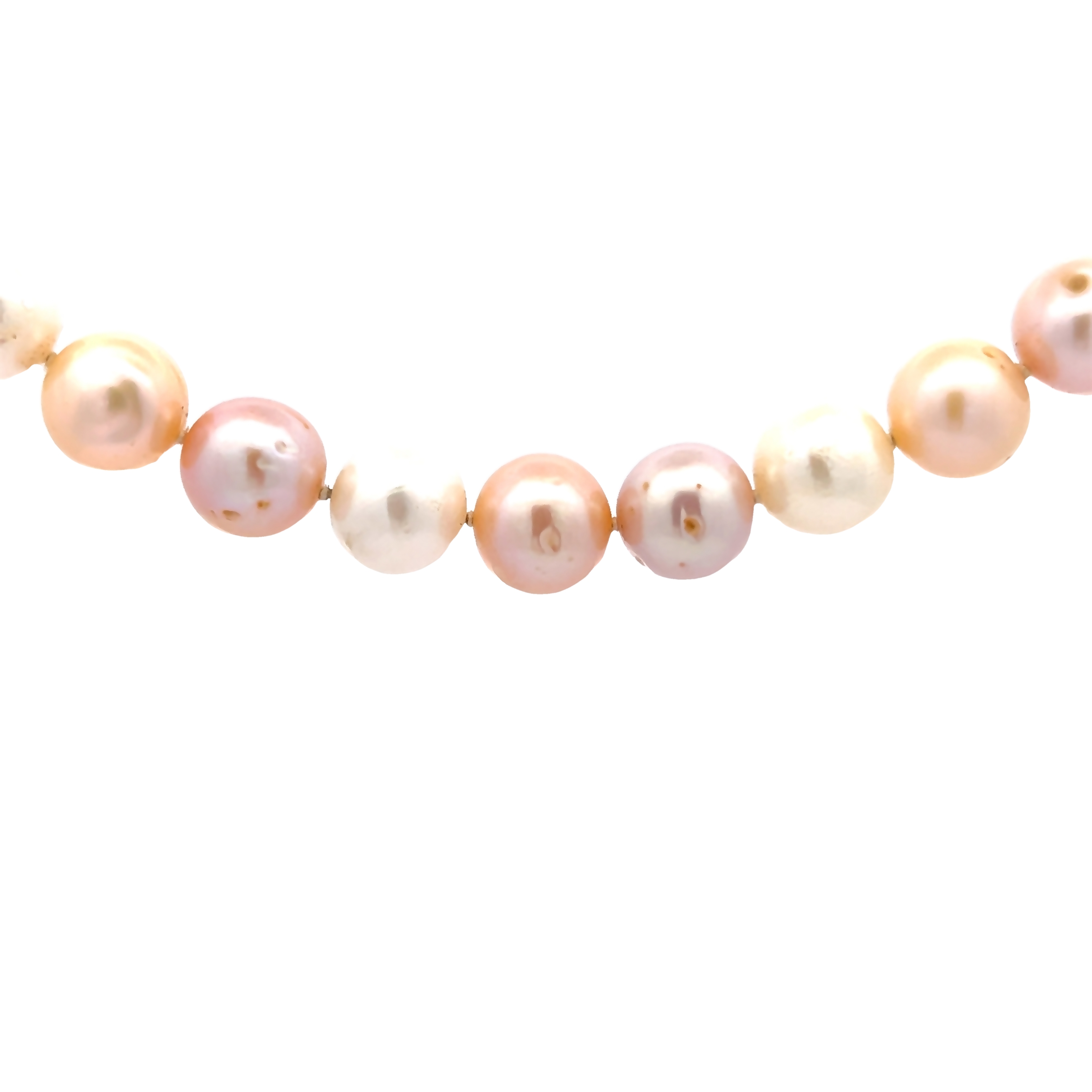 14k Gold Pearl Strand Choker Necklace