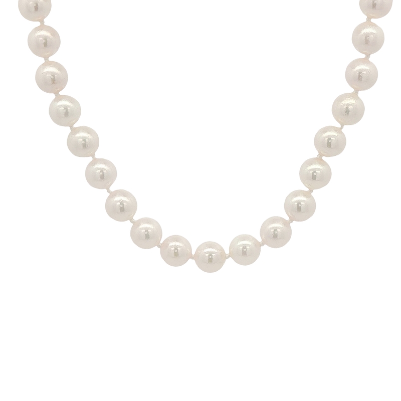 14k White Gold Pearl Strand Necklace