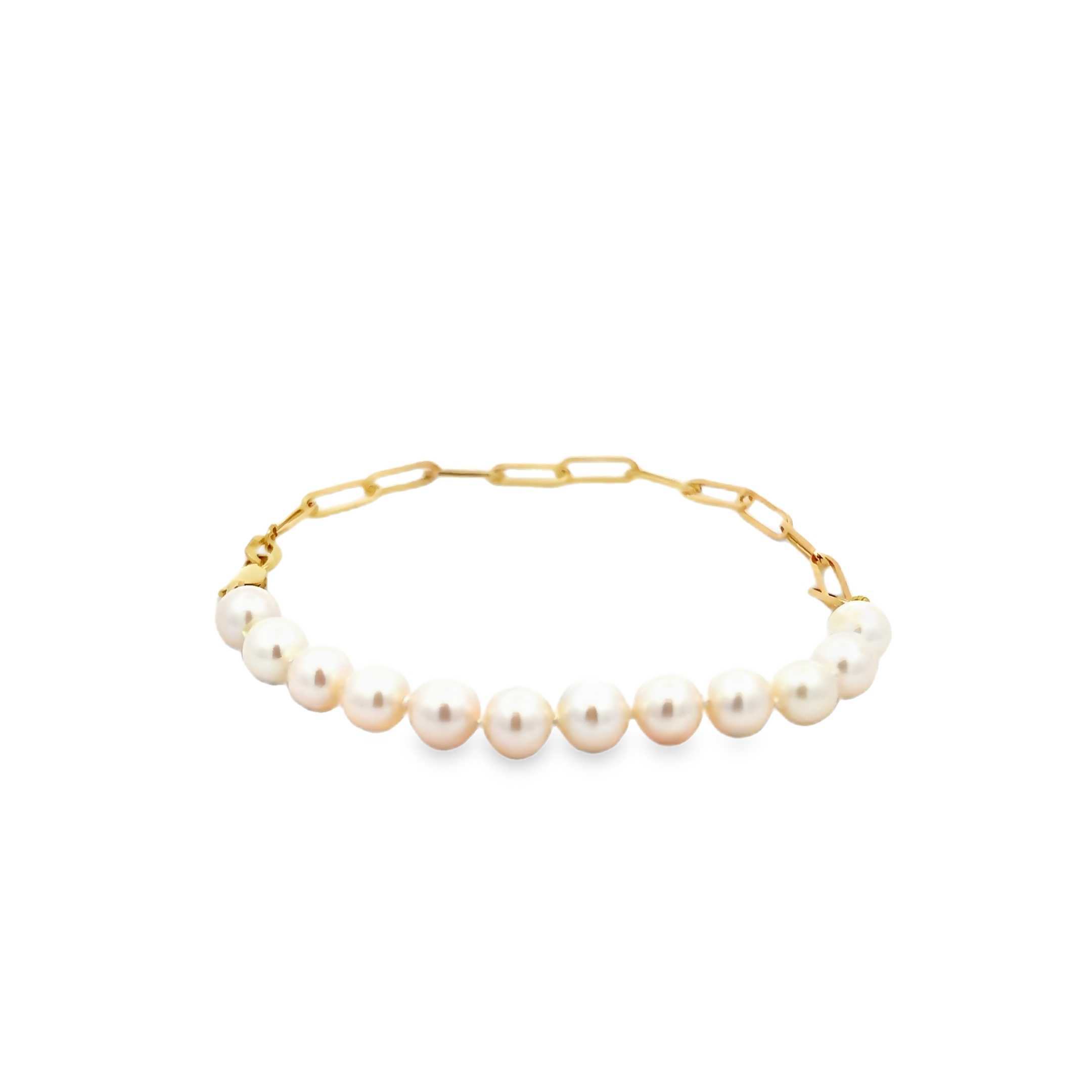 14k Yellow Gold Pearl Bracelet