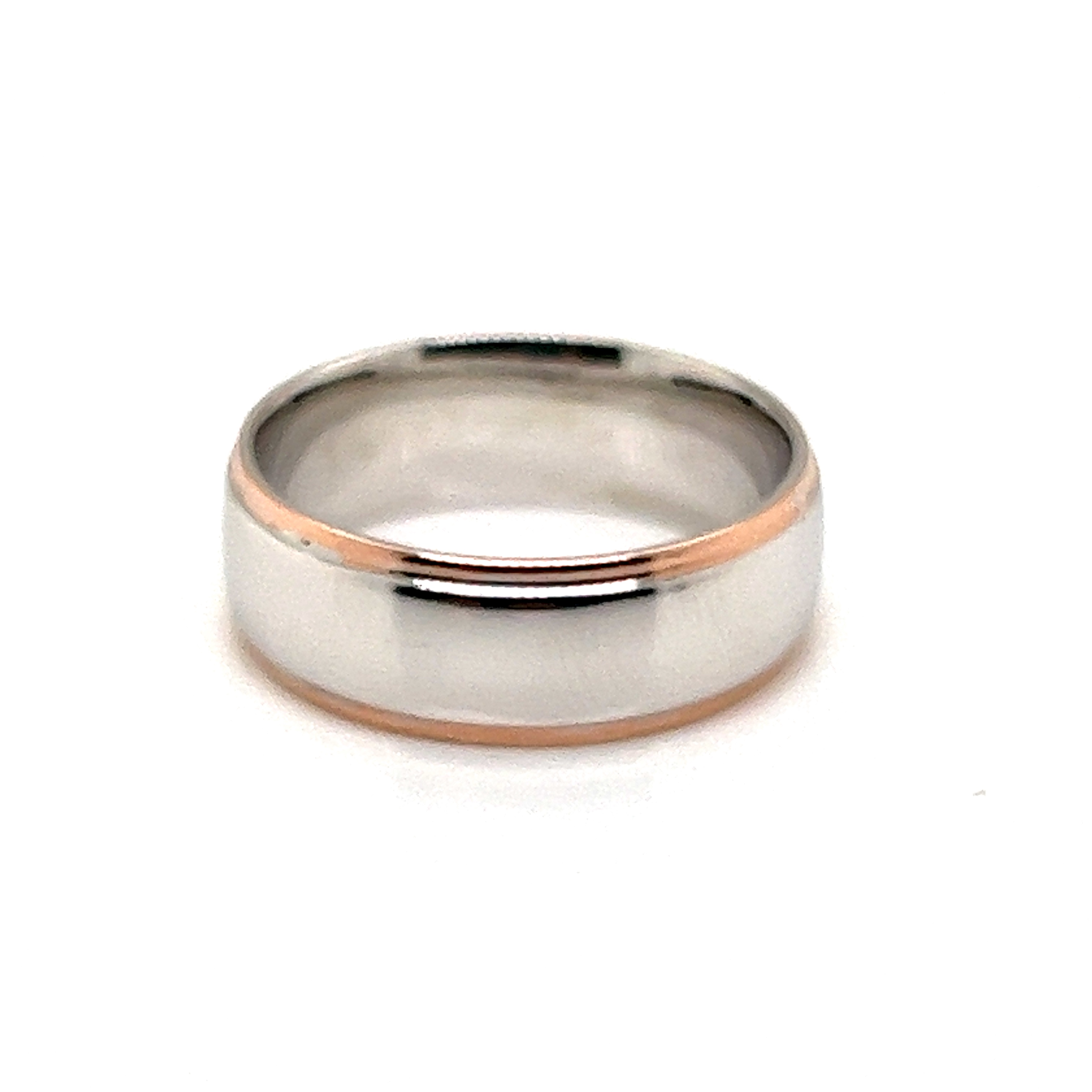 7mm 14k Dual Toned Gold Wedding Band