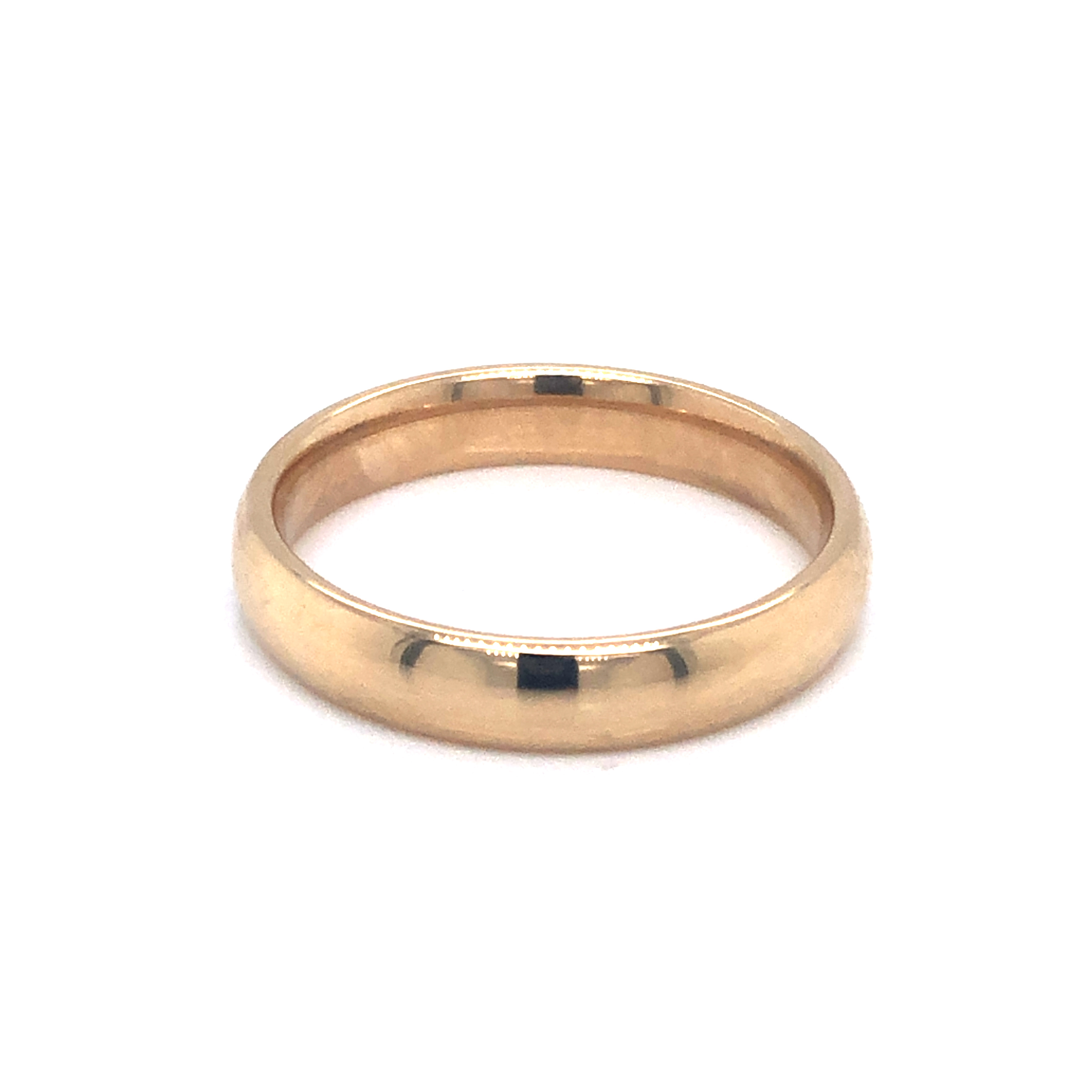 Yellow 14 Karat Plain Wedding Band Mm Width: 3