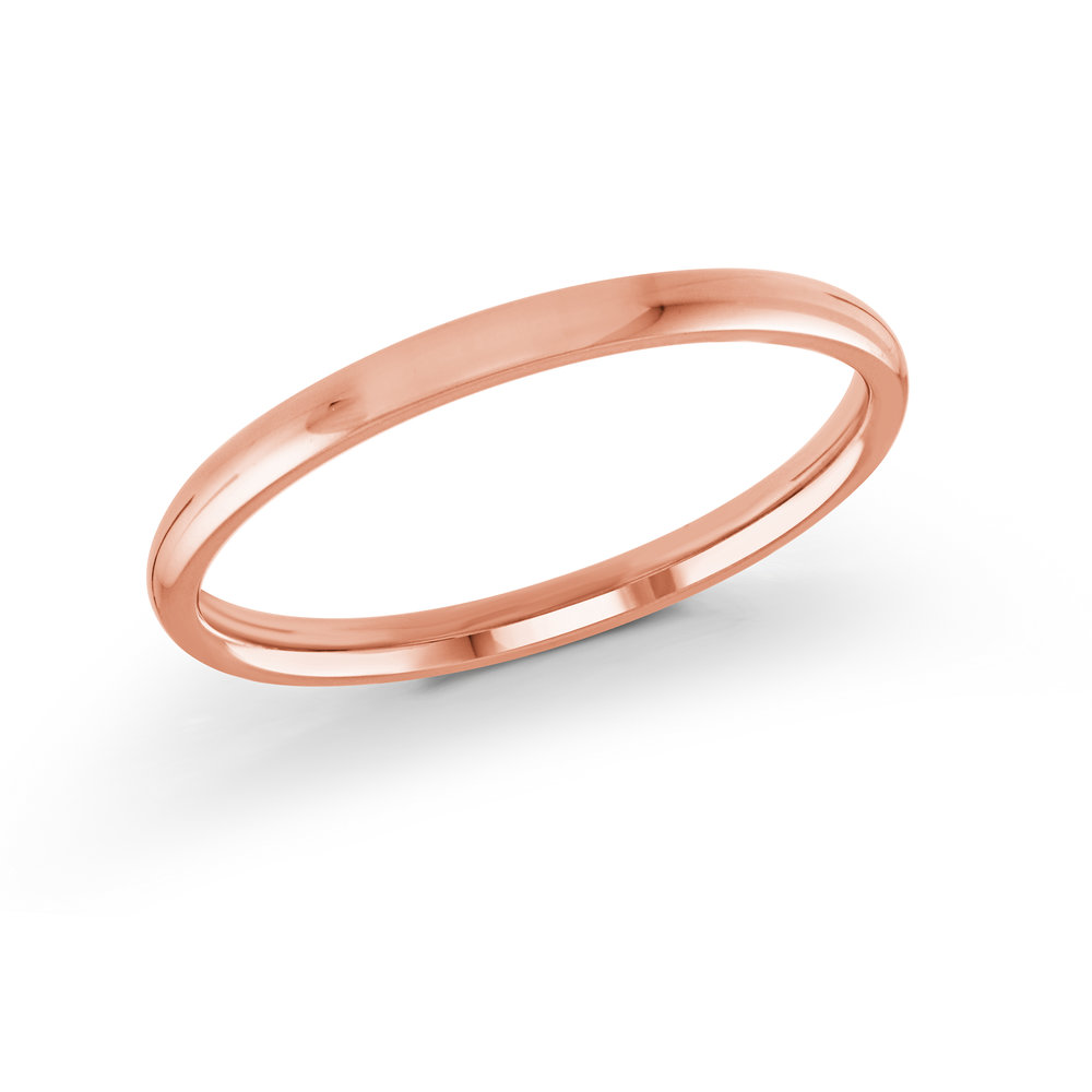 2mm 14k Rose Gold Wedding Band