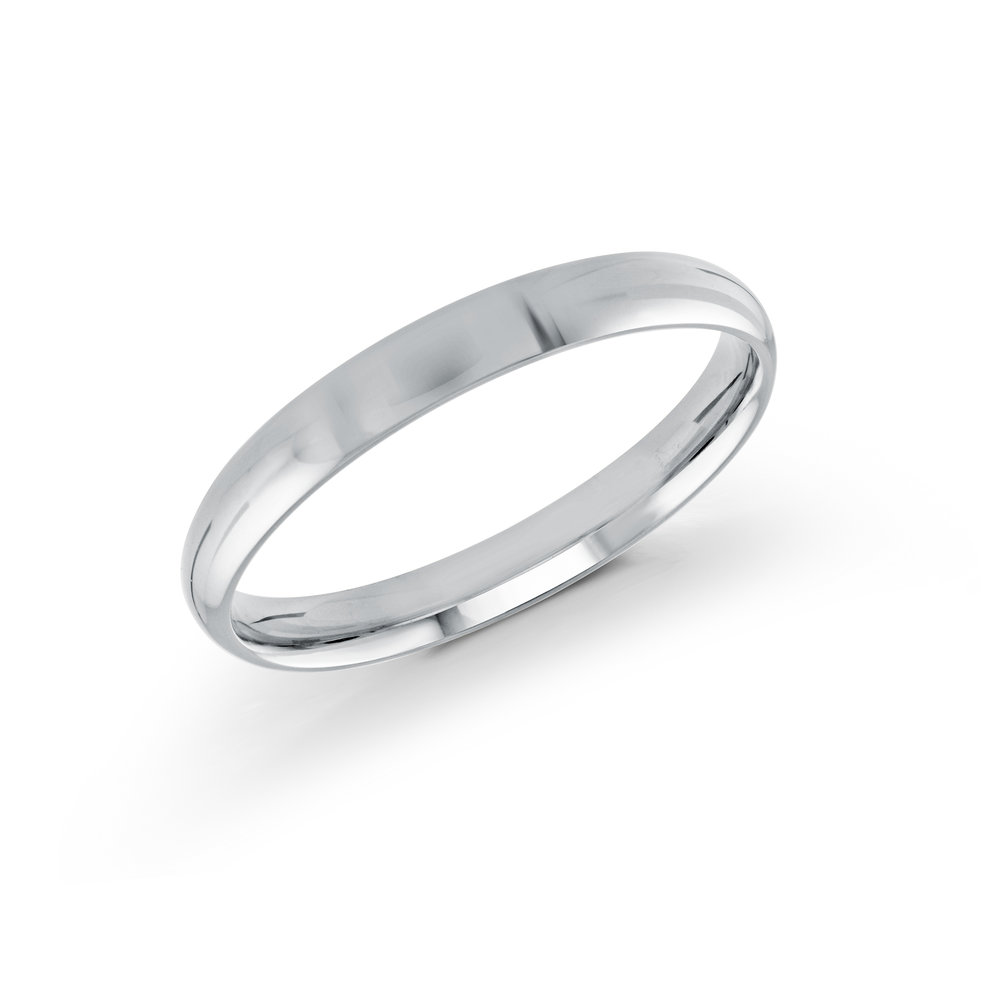 3mm 14k White Gold Wedding Band