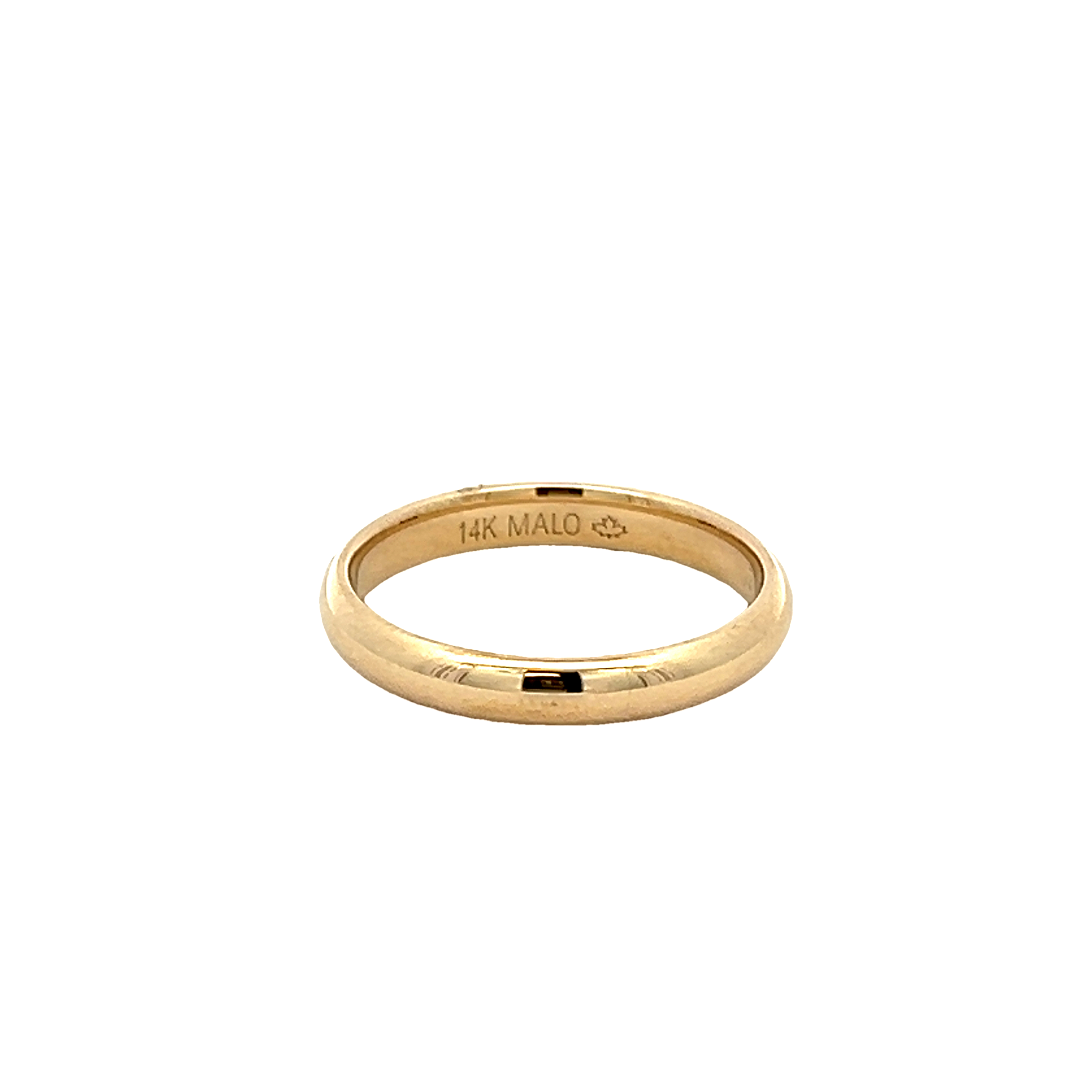 Yellow 14 Karat 3mm Wedding Band Size 7