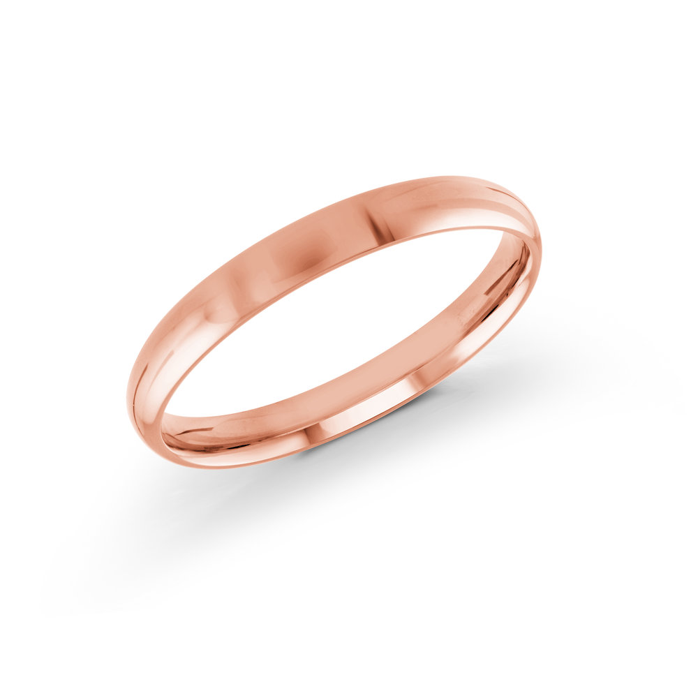 Rose 14 Karat 3mm Wedding Band Size 7