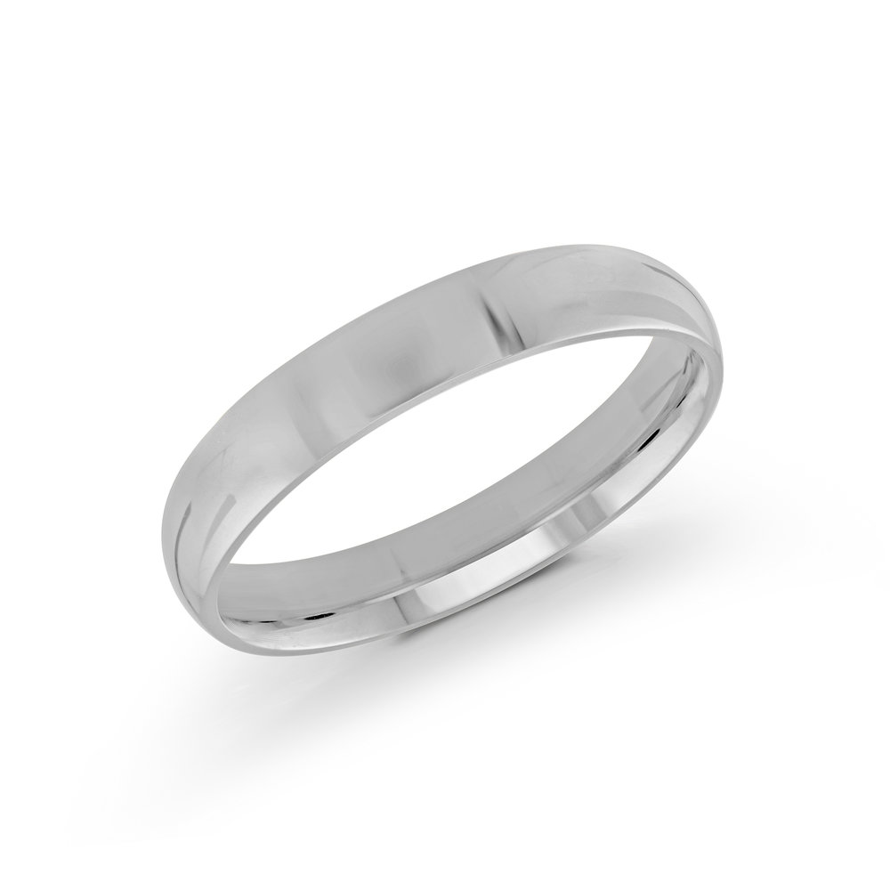 4mm 14k White Gold Wedding Band