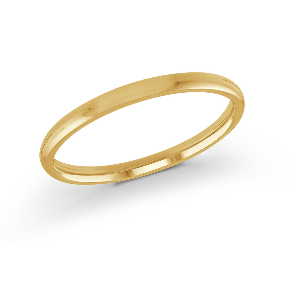 Yellow 14 Karat 2mm Wedding Band Size 7