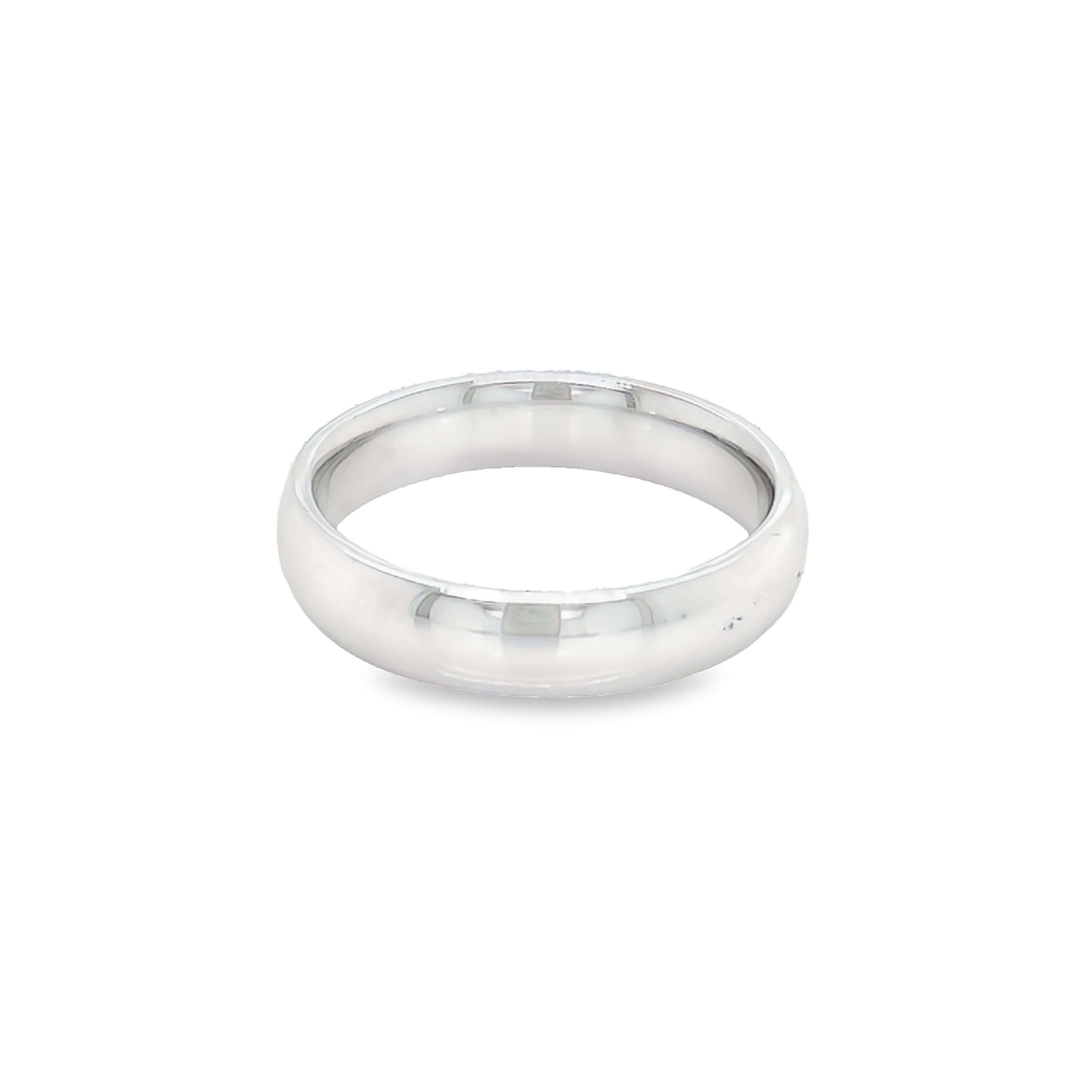 5mm 14k White Gold Wedding Band