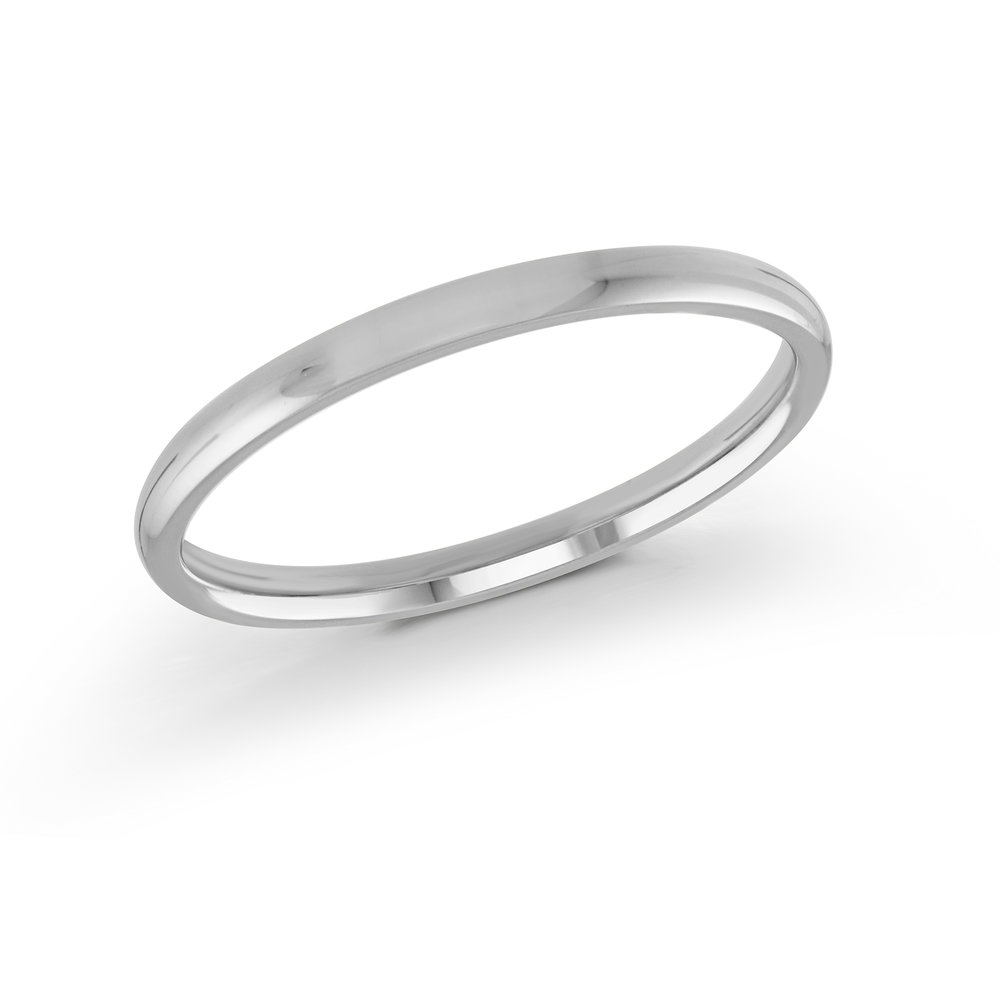 14K white band 2mm