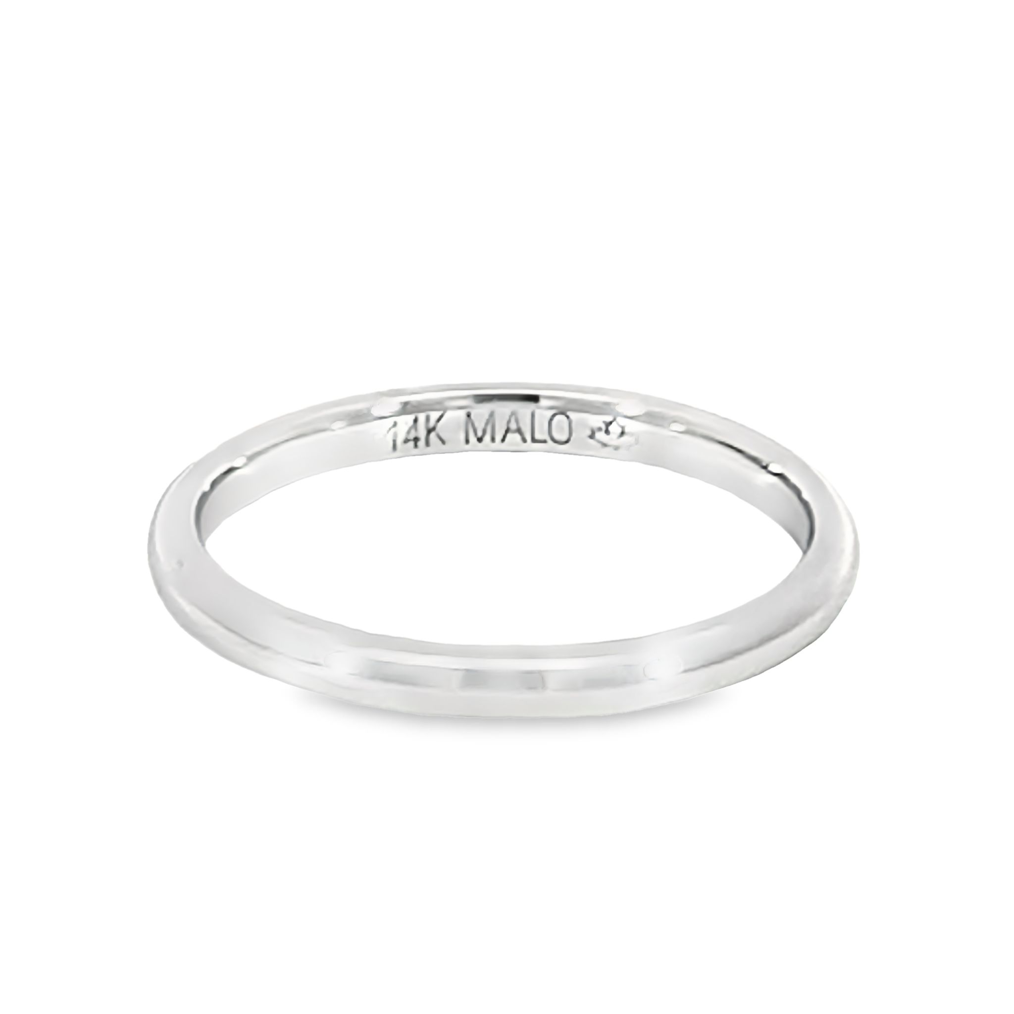 2mm 14k White Gold Wedding Band