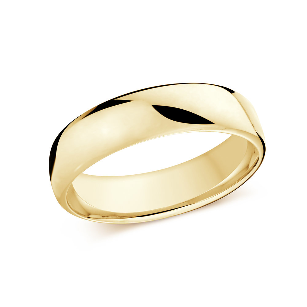 14 Karat Yellow Gold Euro Fit Band. Size 9