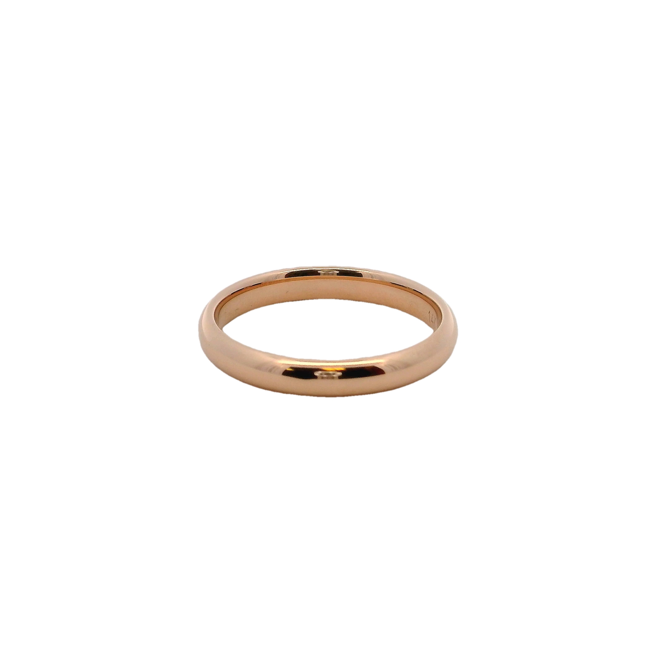 3mm 14k Rose Gold Wedding Band