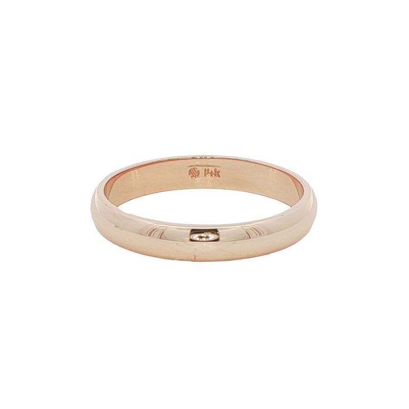 14k Rose Gold 3mm Wedding Band