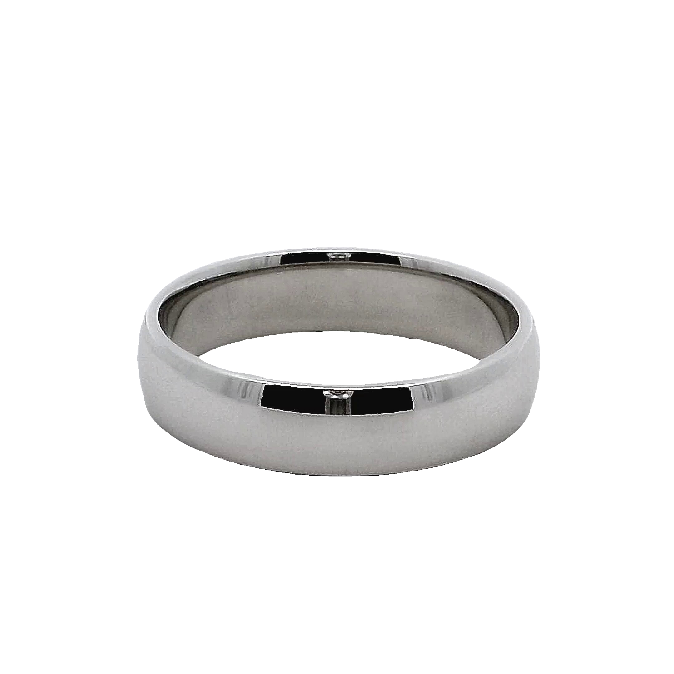 14k White Gold 5mm Wedding Band