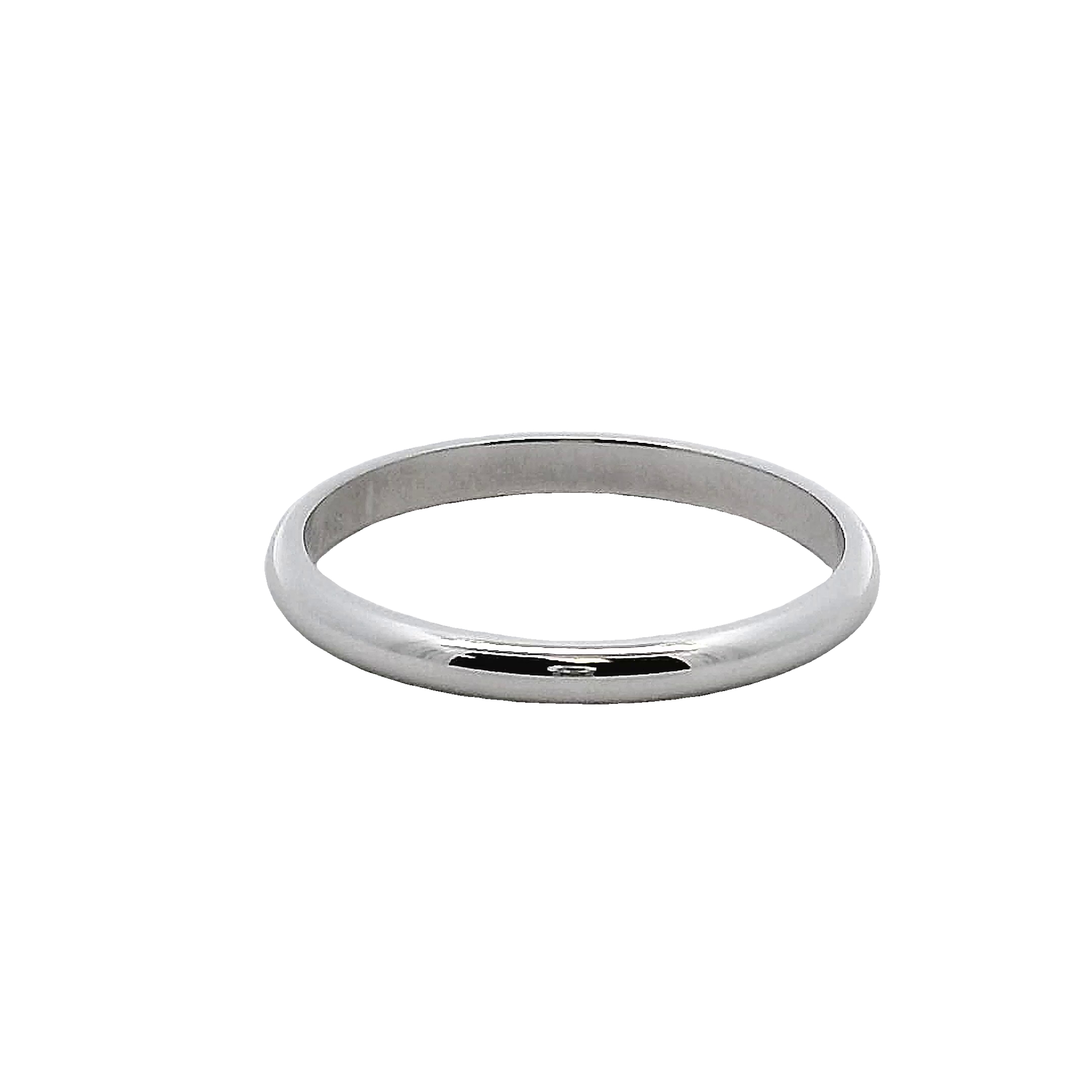 14k White Gold 2mm Wedding Band
