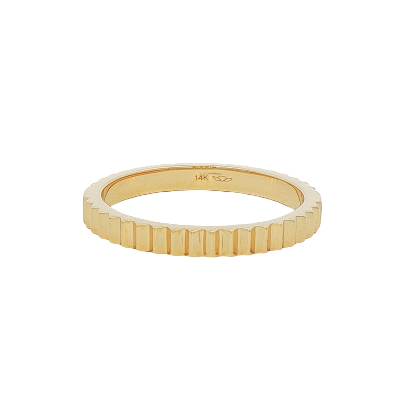 14k Yellow Gold Textured Ring