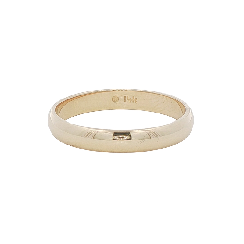 14k Yellow Gold 3mm Wedding Band