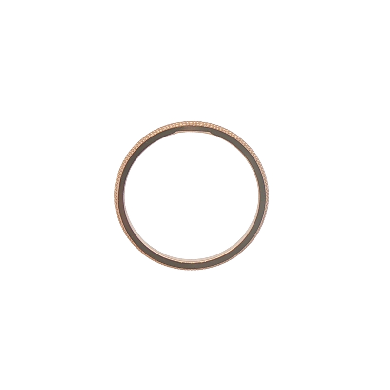14k Rose Gold Raised Milgrain Wedding Band