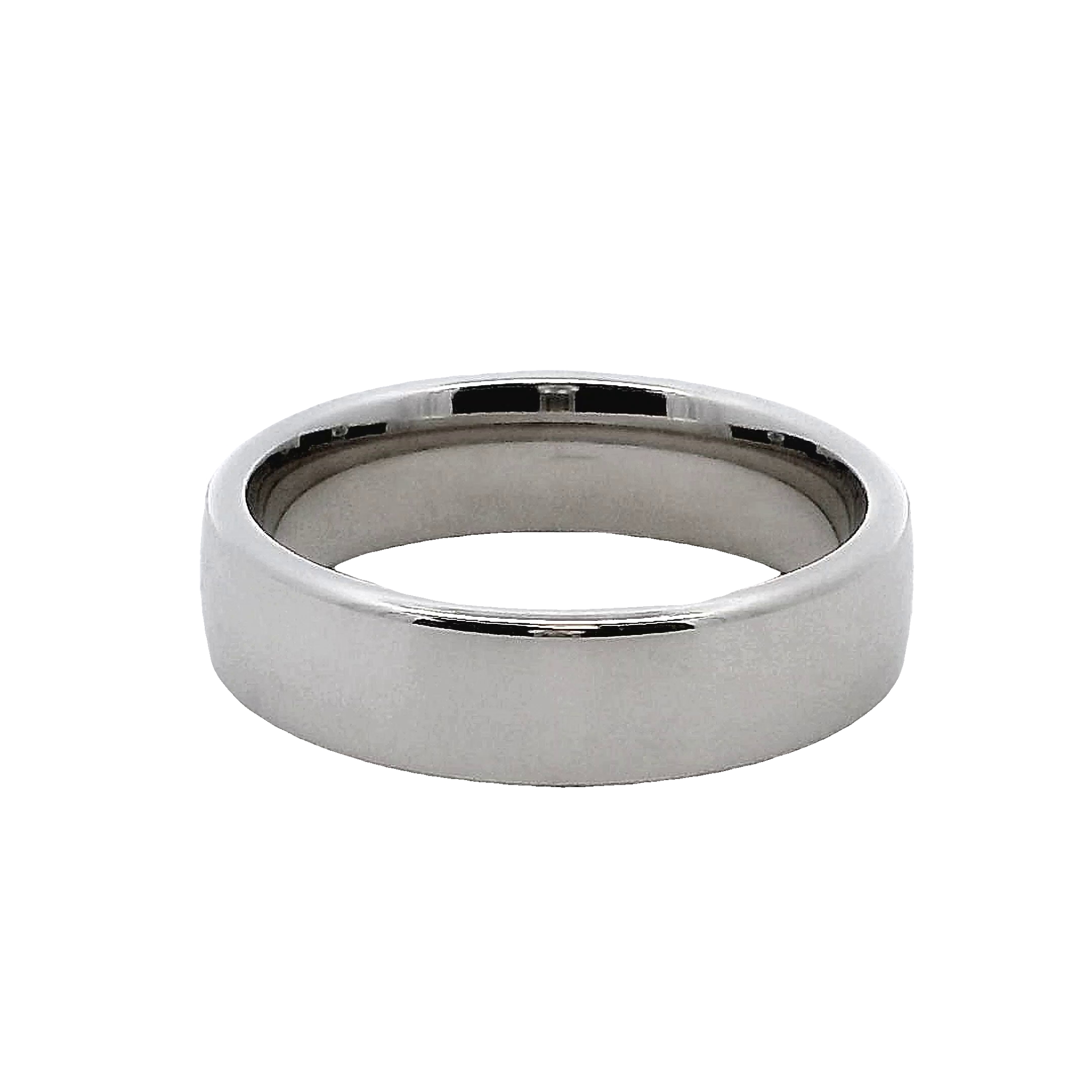 14k White Gold 6mm Wedding Band