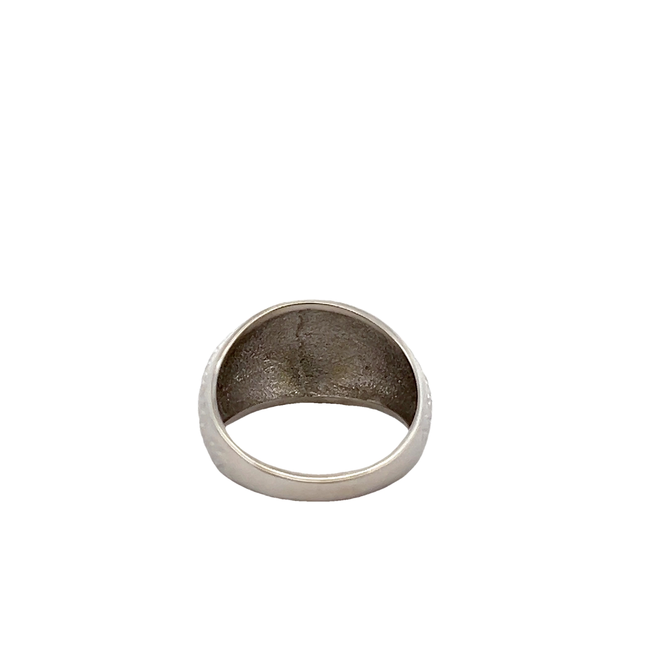 14k White Gold Dome Fashion Ring