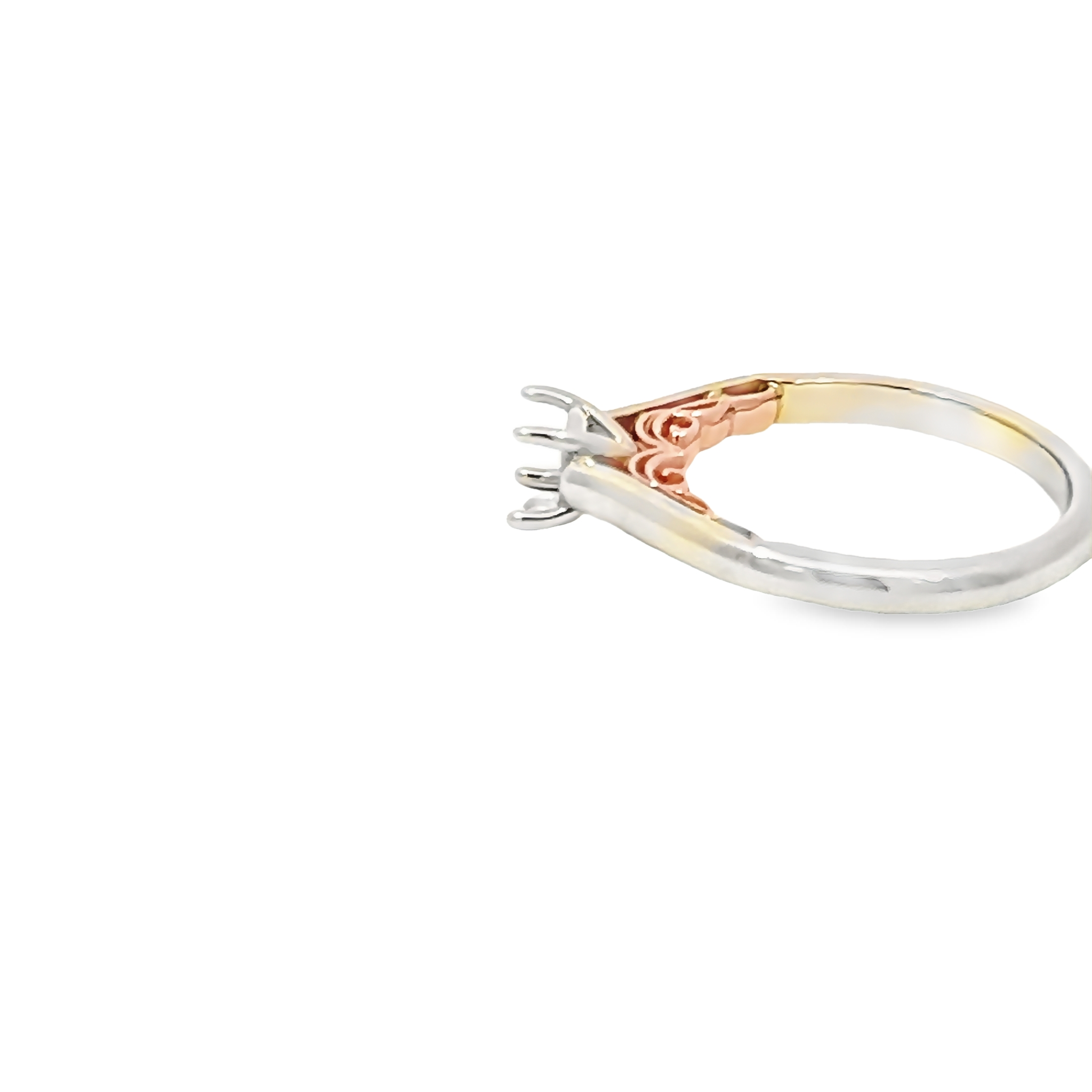 14k Rose Gold Semi Mount Engagement Ring