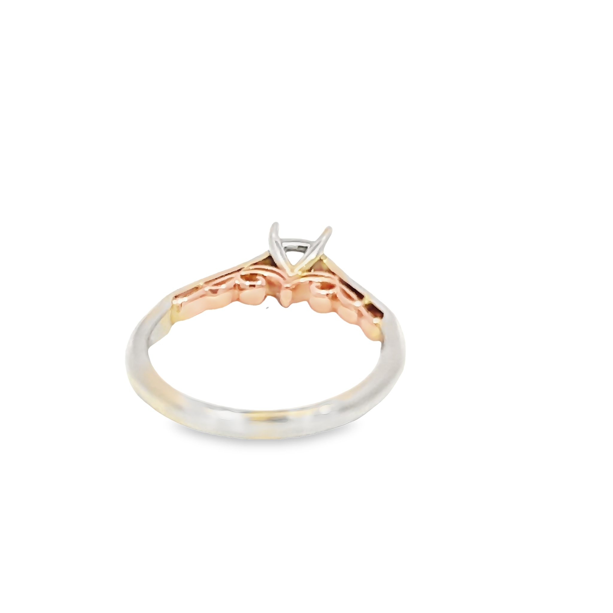 14k Rose Gold Semi Mount Engagement Ring