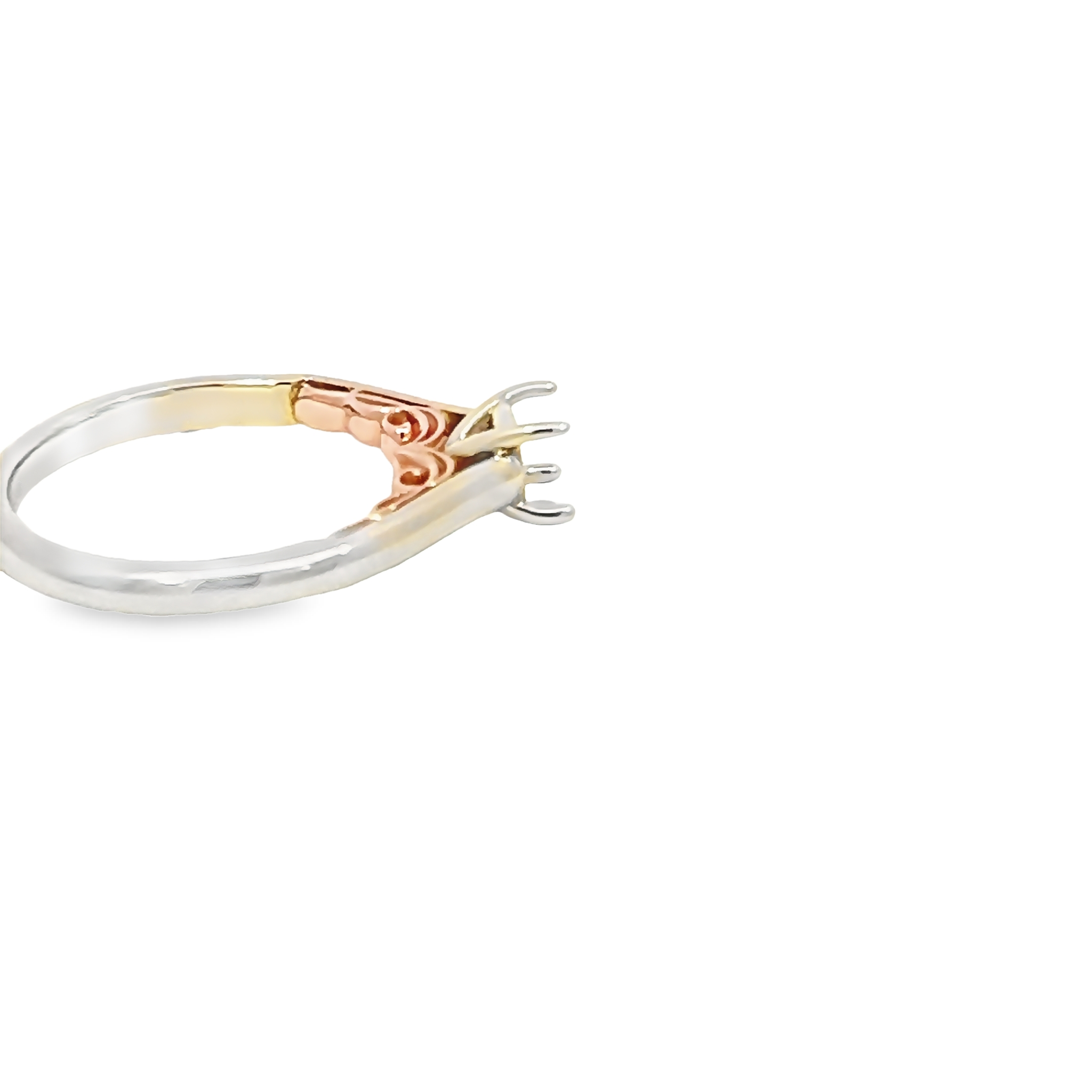 14k Rose Gold Semi Mount Engagement Ring