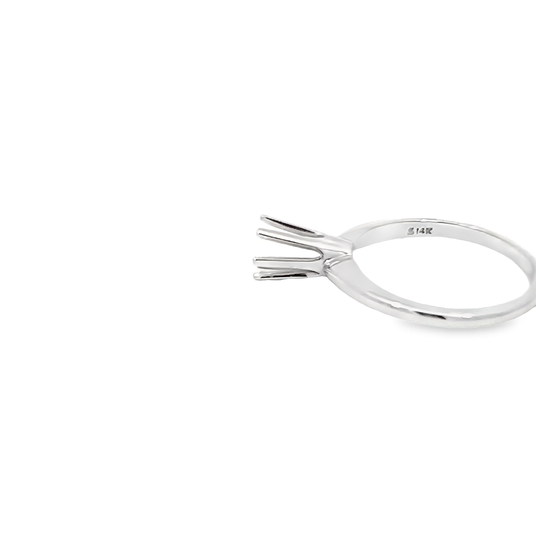 14k White Gold Semi Mount Engagement Ring