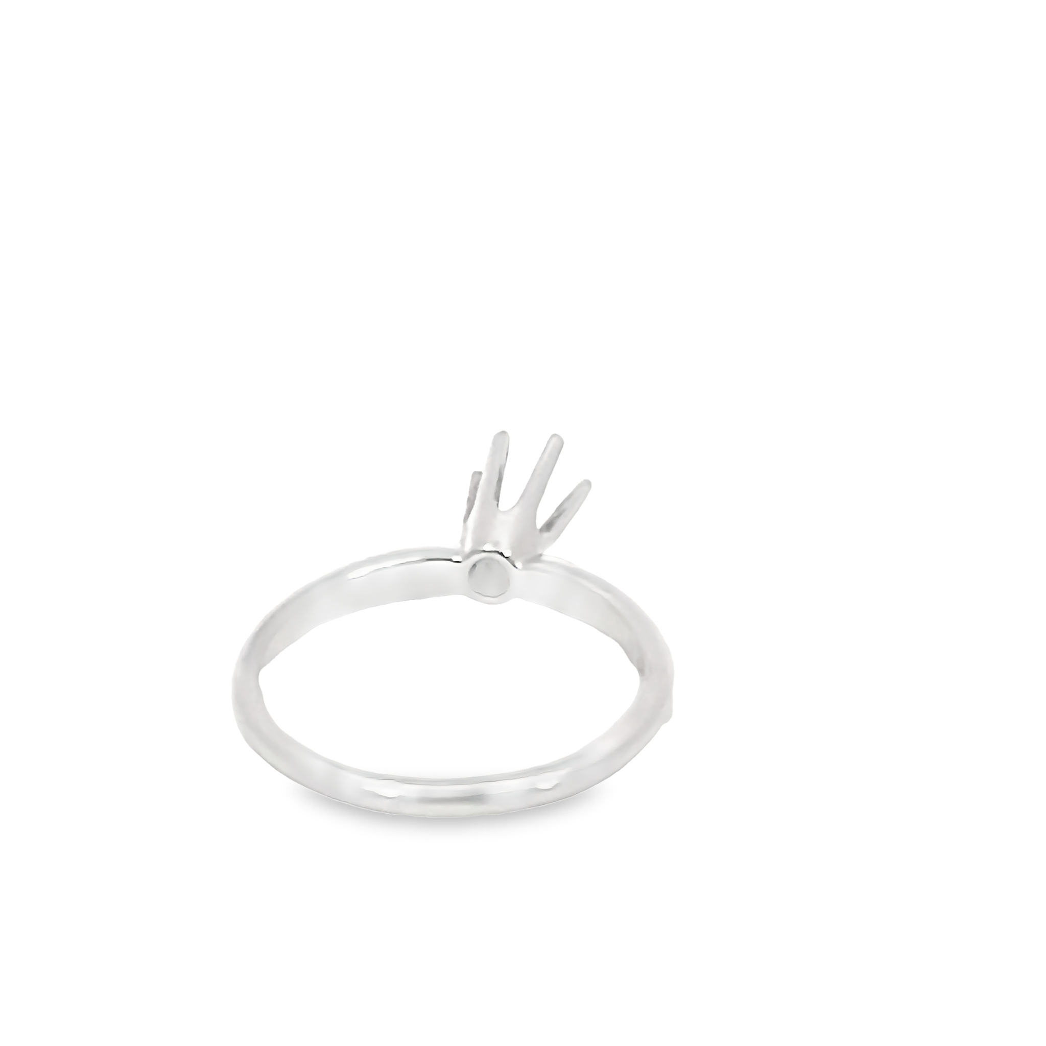 14k White Gold Semi Mount Engagement Ring
