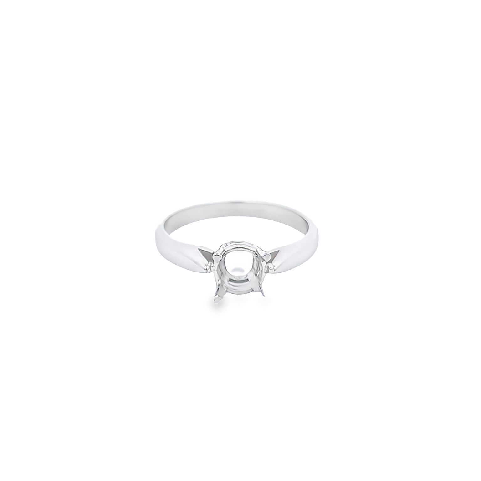 Platinum Solitaire Semi Mount Engagement Ring