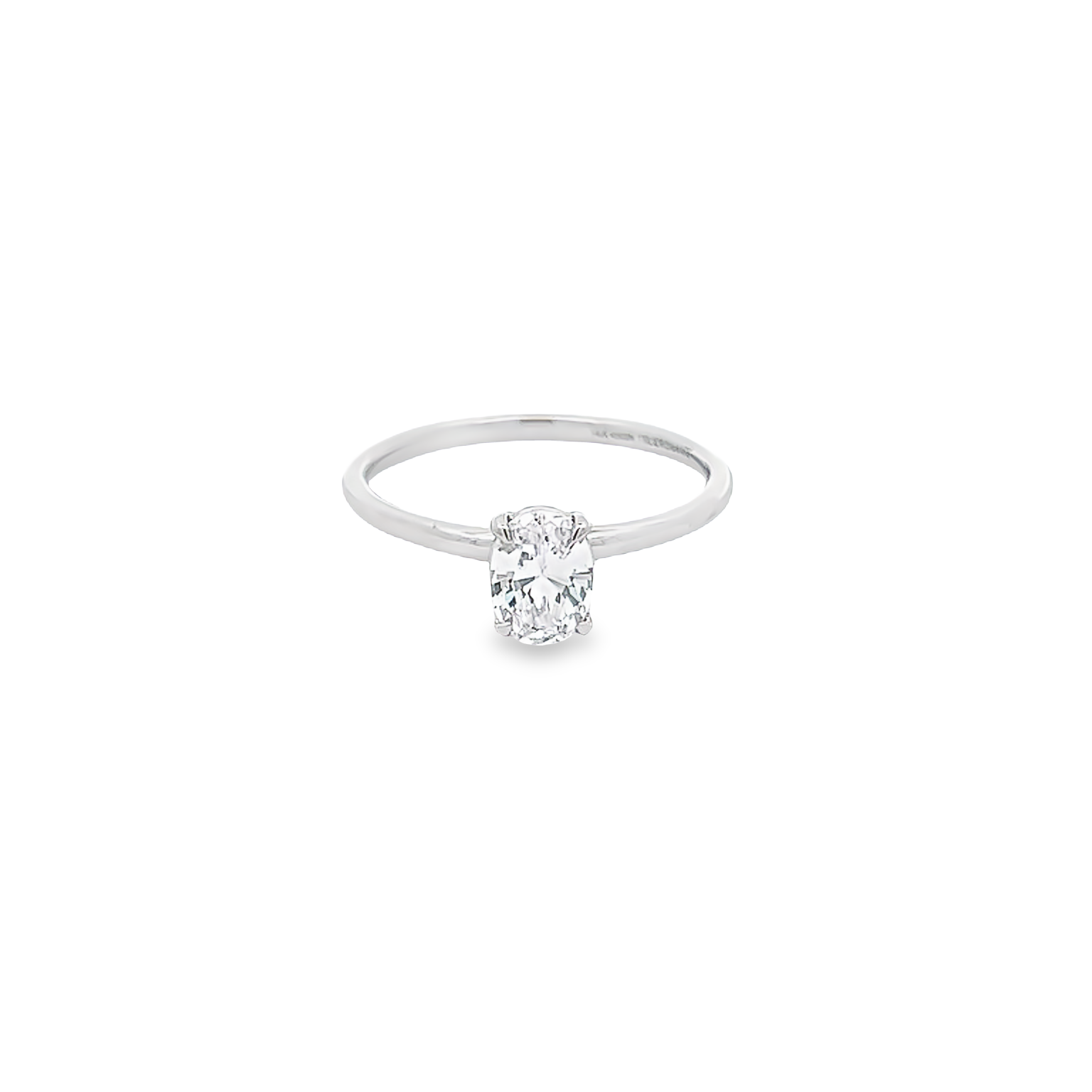 14k White Gold Semi Mount Engagement Ring