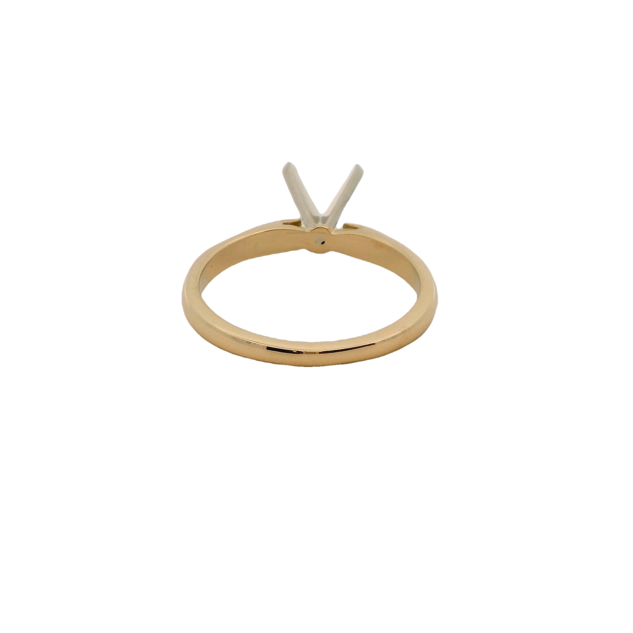14k Yellow Gold Semi Mount Engagement Ring