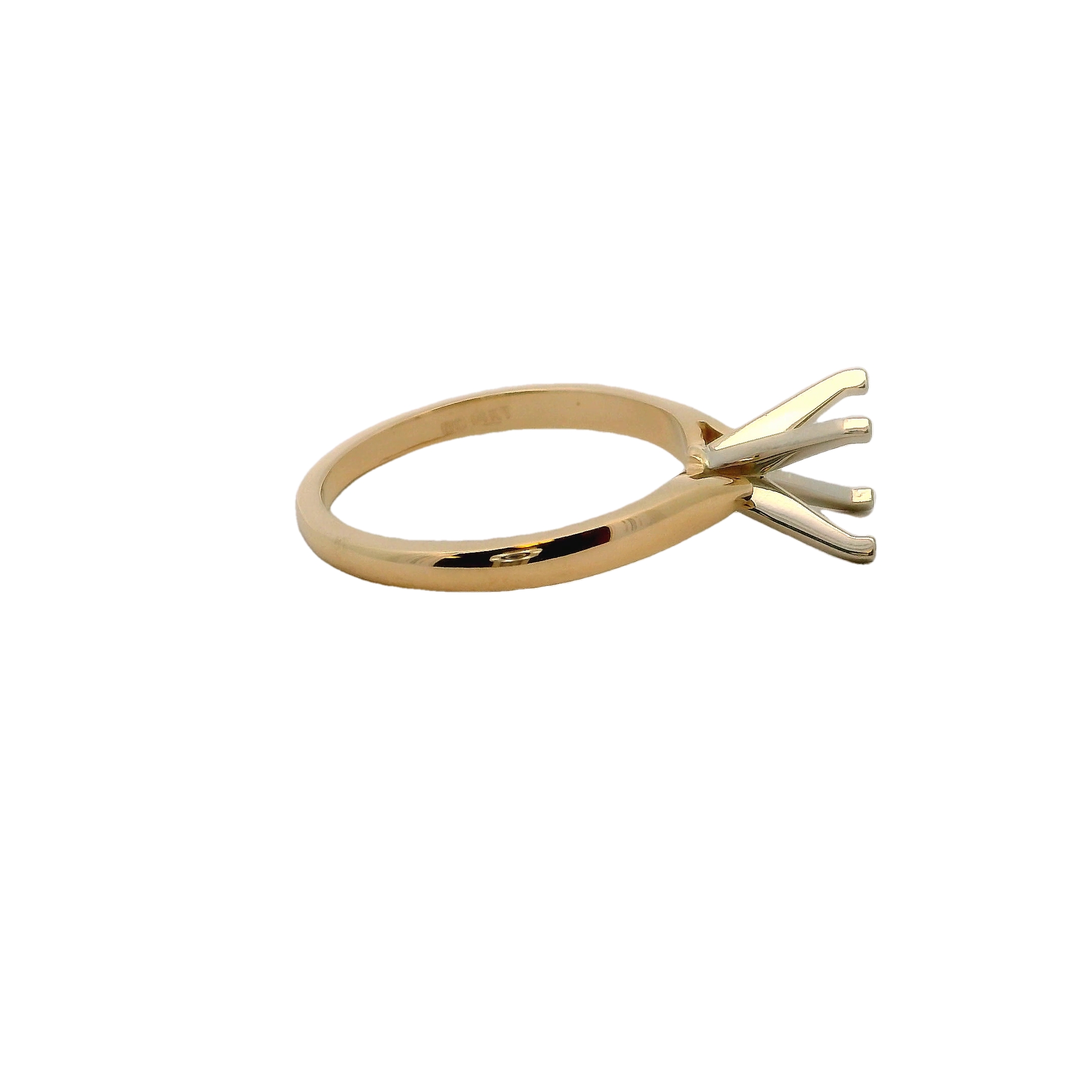 14k Yellow Gold Semi Mount Engagement Ring