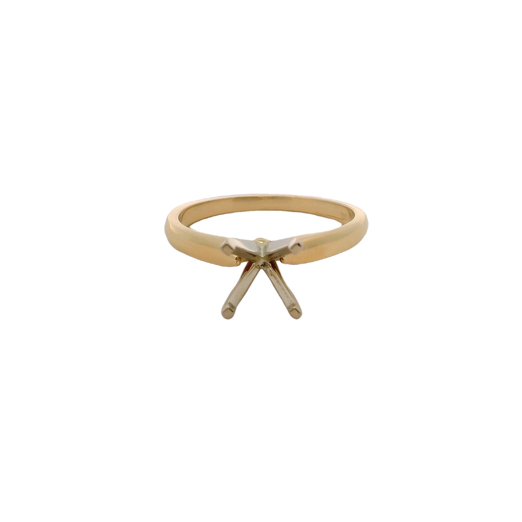 14k Yellow Gold Semi Mount Engagement Ring
