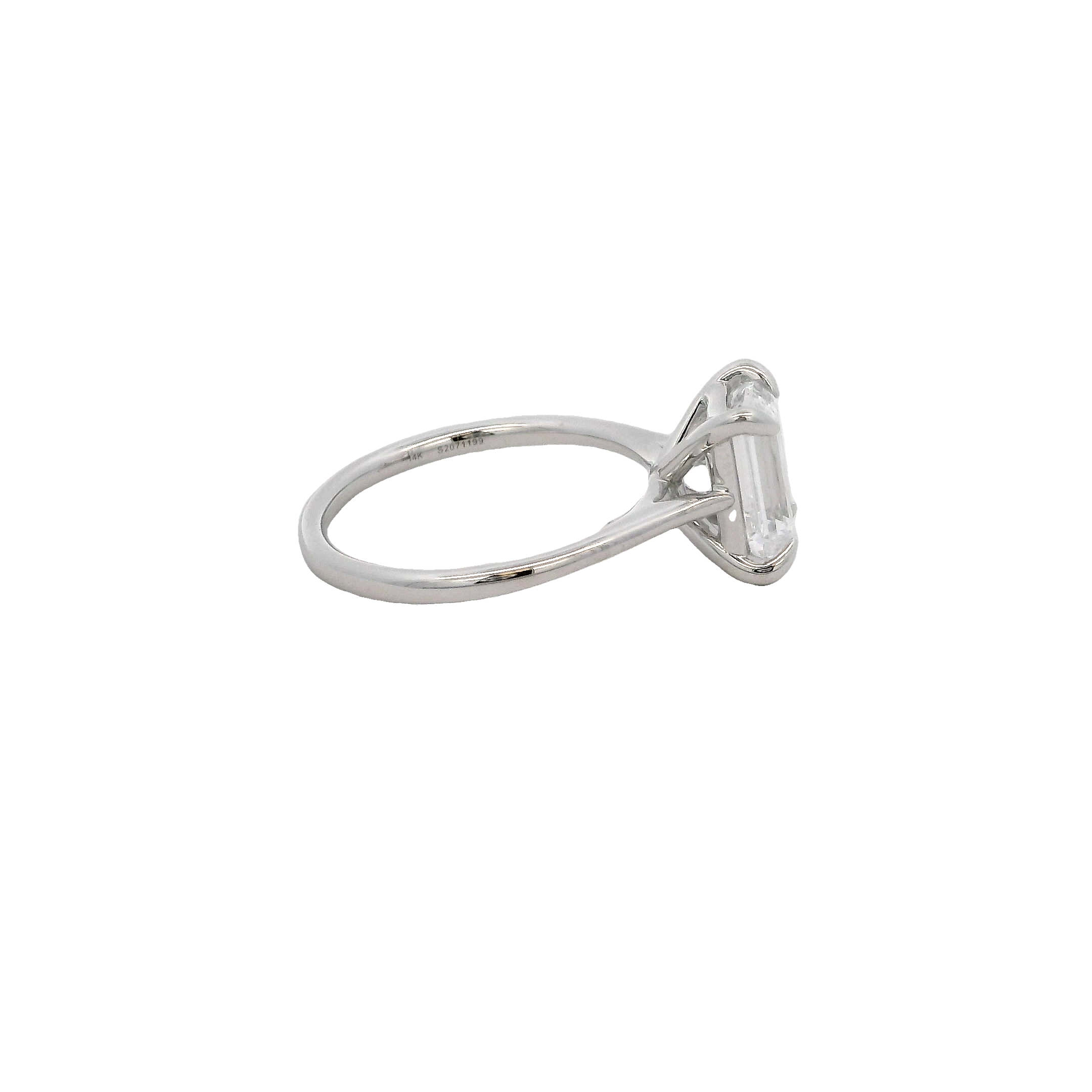 14k White Gold Solitaire Engagement Ring