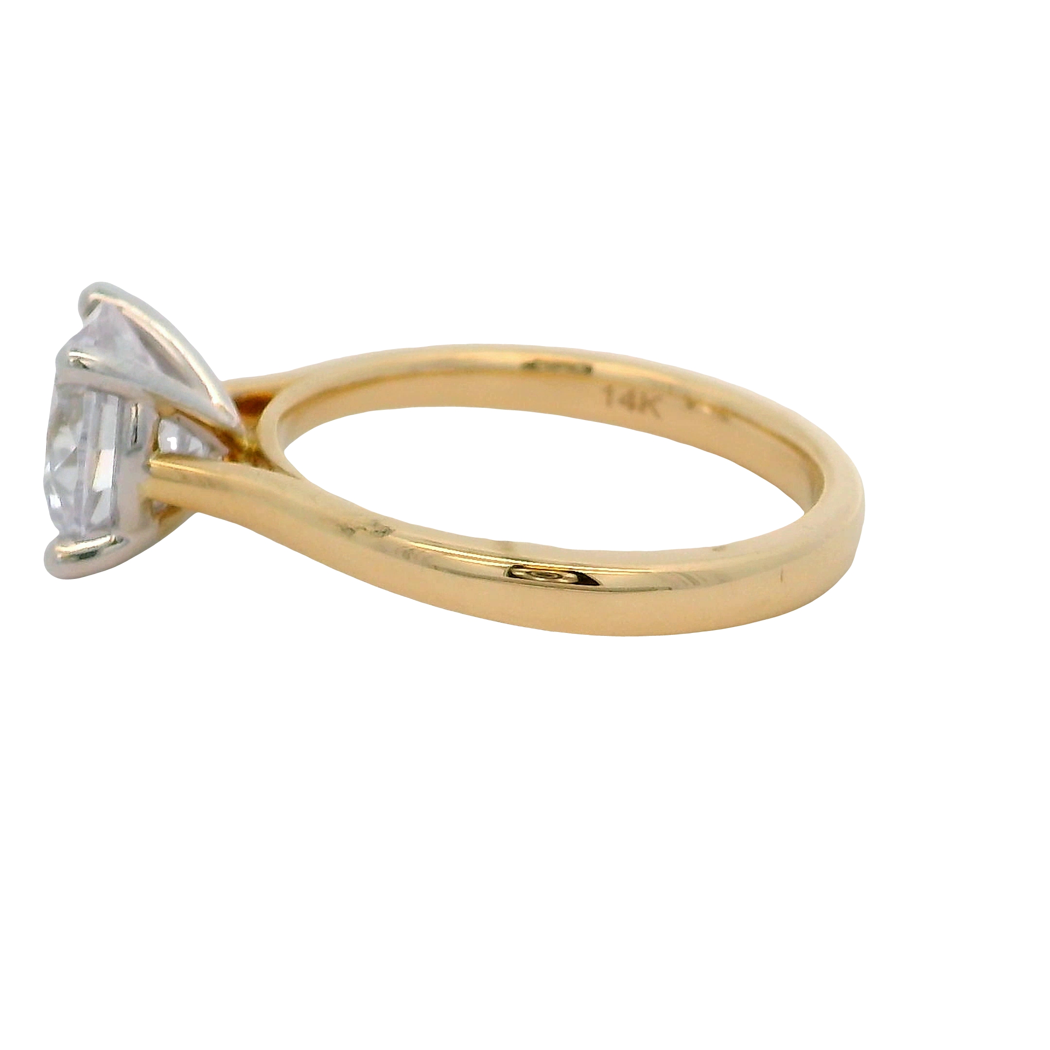14k Yellow Gold Solitaire Engagement Ring