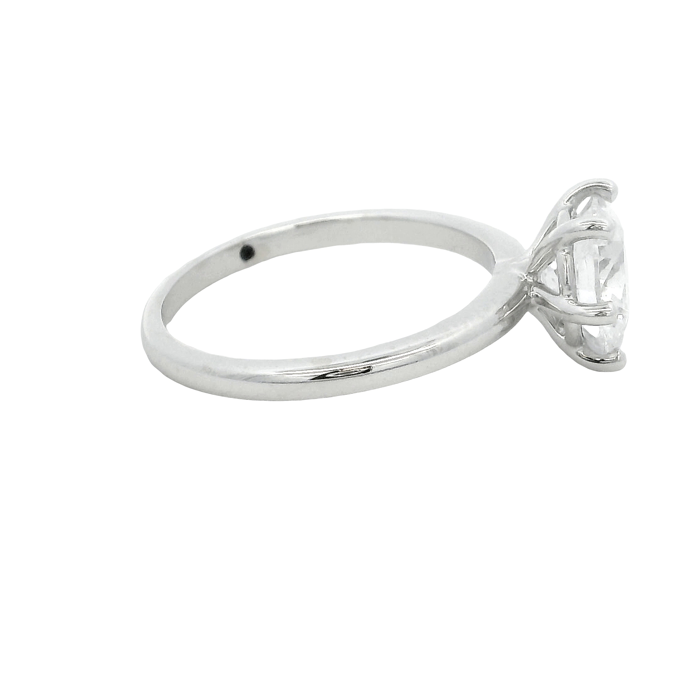 18k White Gold Solitaire Engagement Ring