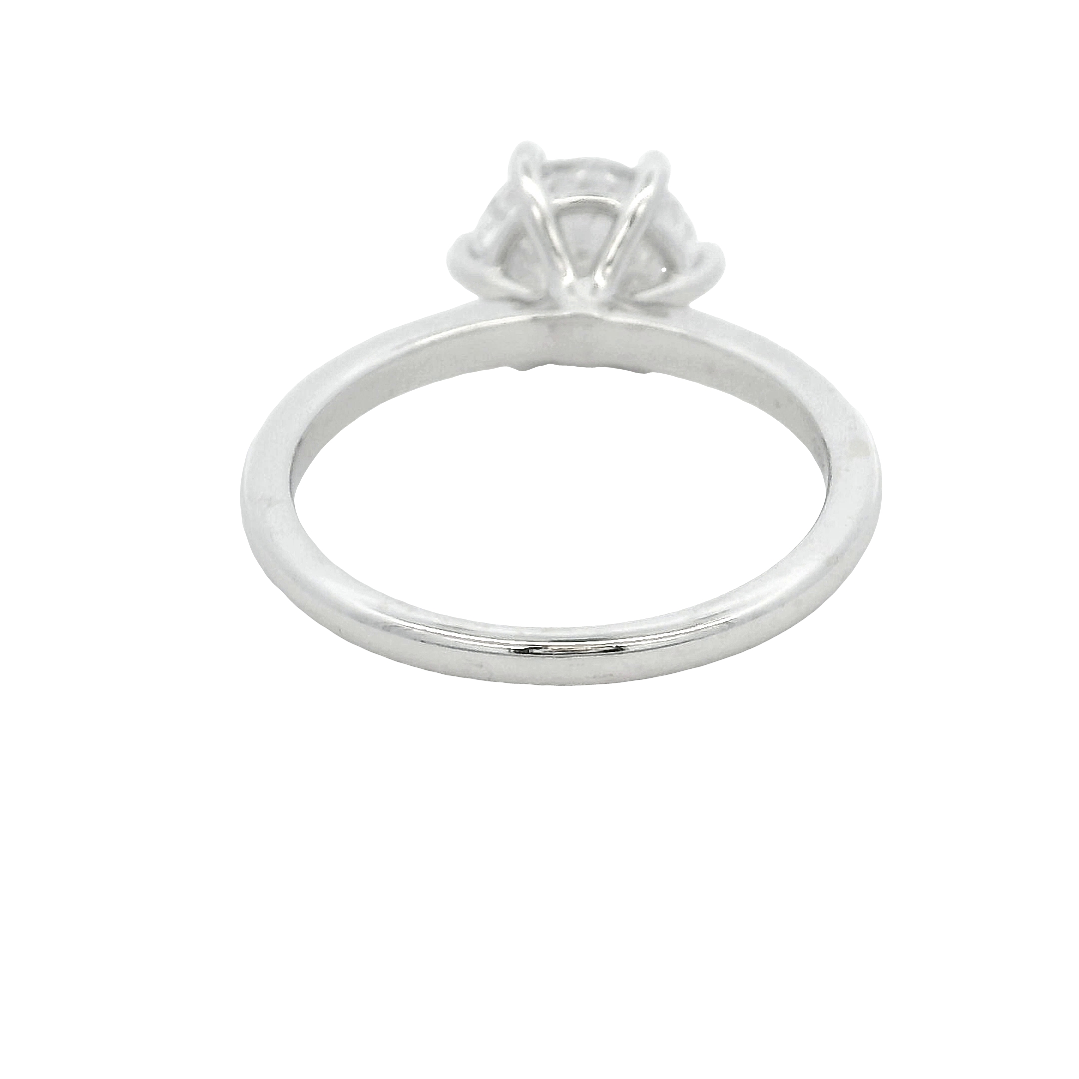 18k White Gold Solitaire Engagement Ring