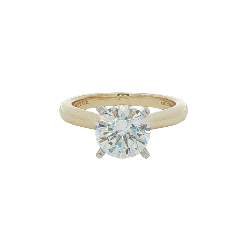 14k Two-tone Solitaire Engagement Ring