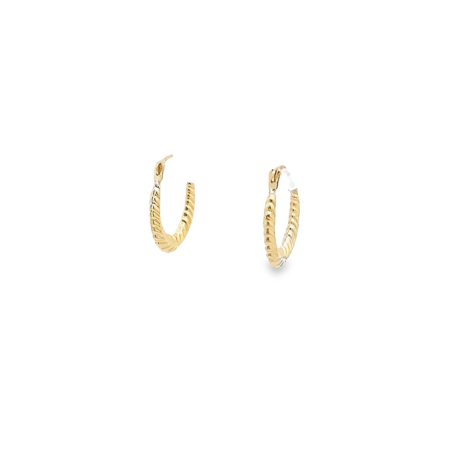 14 karat yellow gold huggie earrings