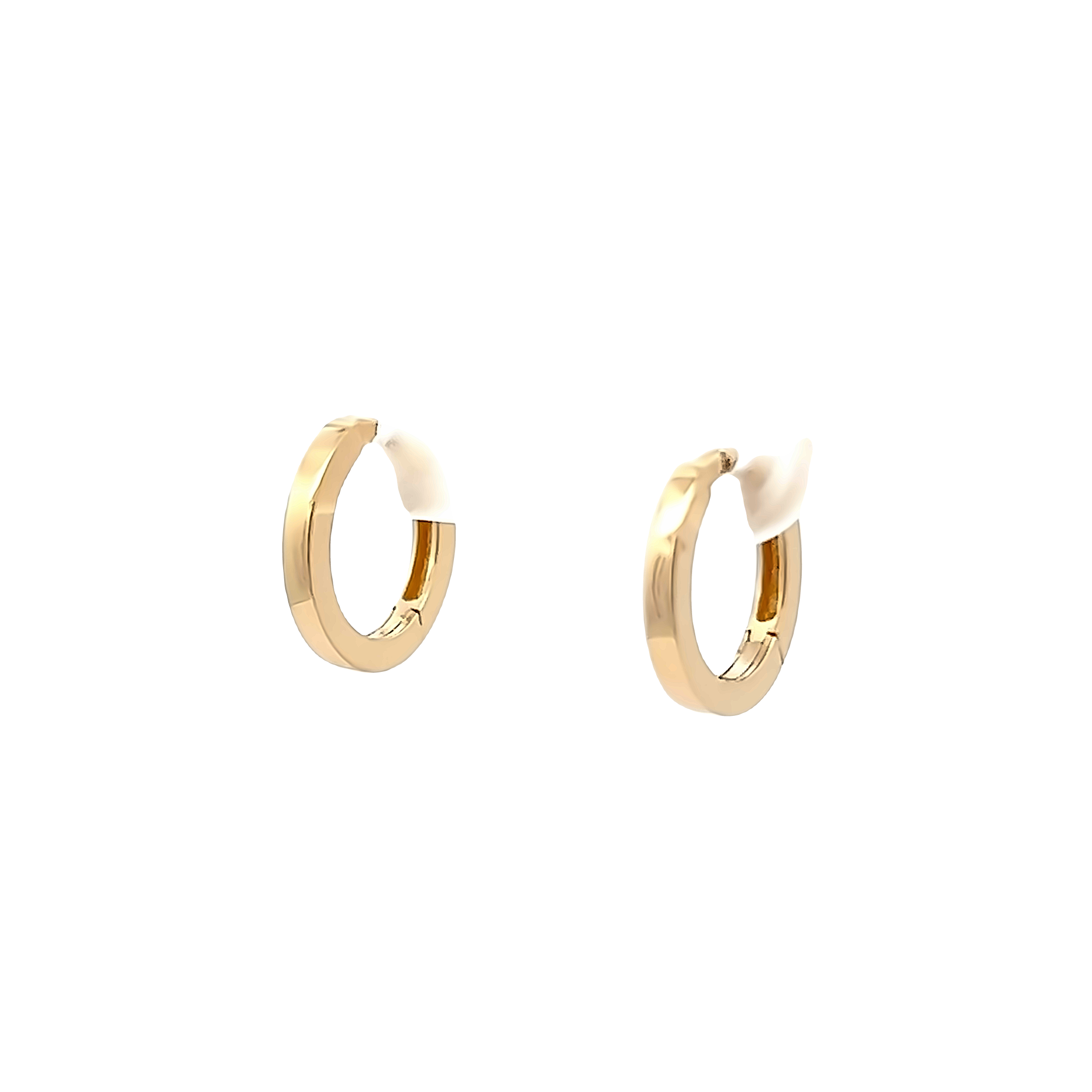 14 karat yellow gold huggies 13x2mm