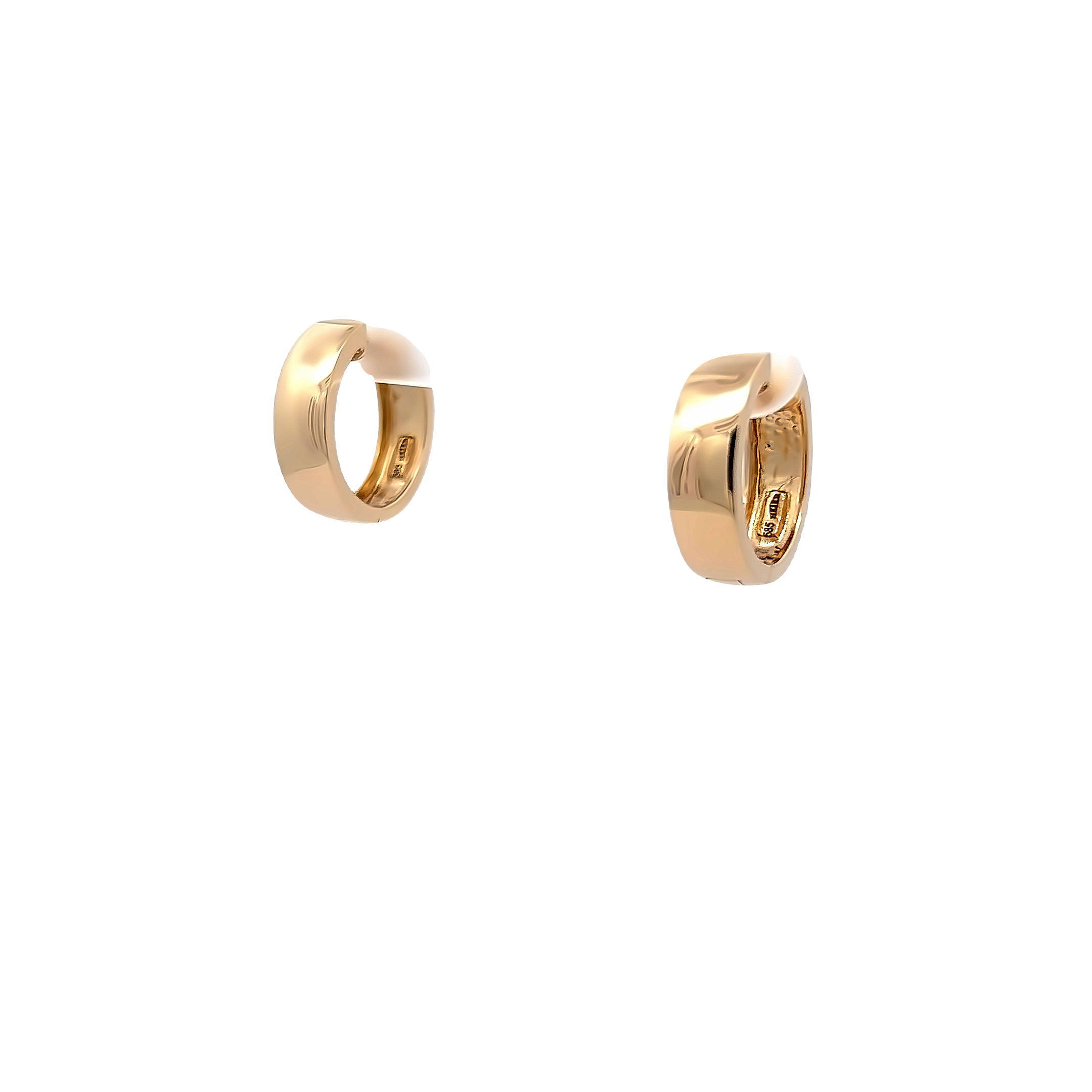 14 Karat Yellow Gold Polished Hoops. 17x6mm