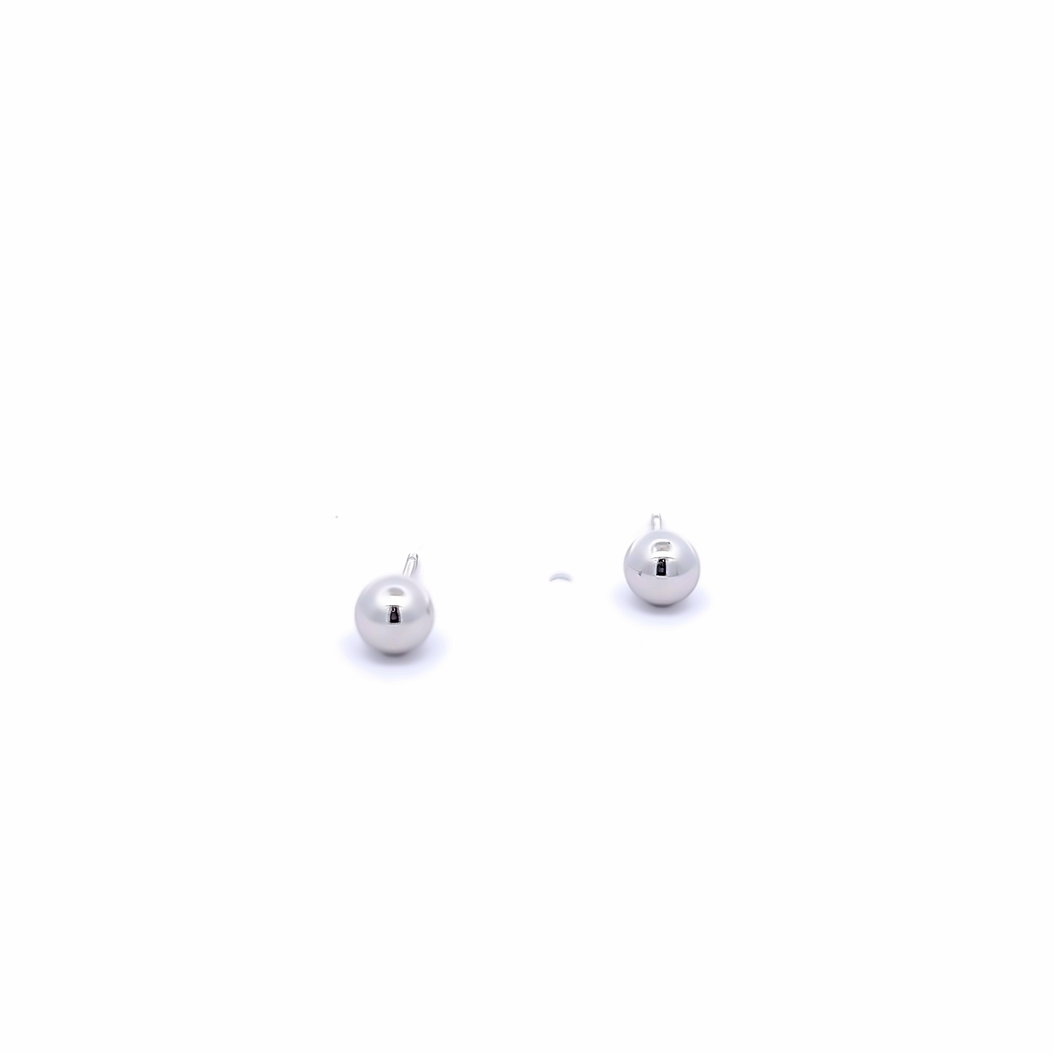 14 karat white gold 5mm ball stud earrings