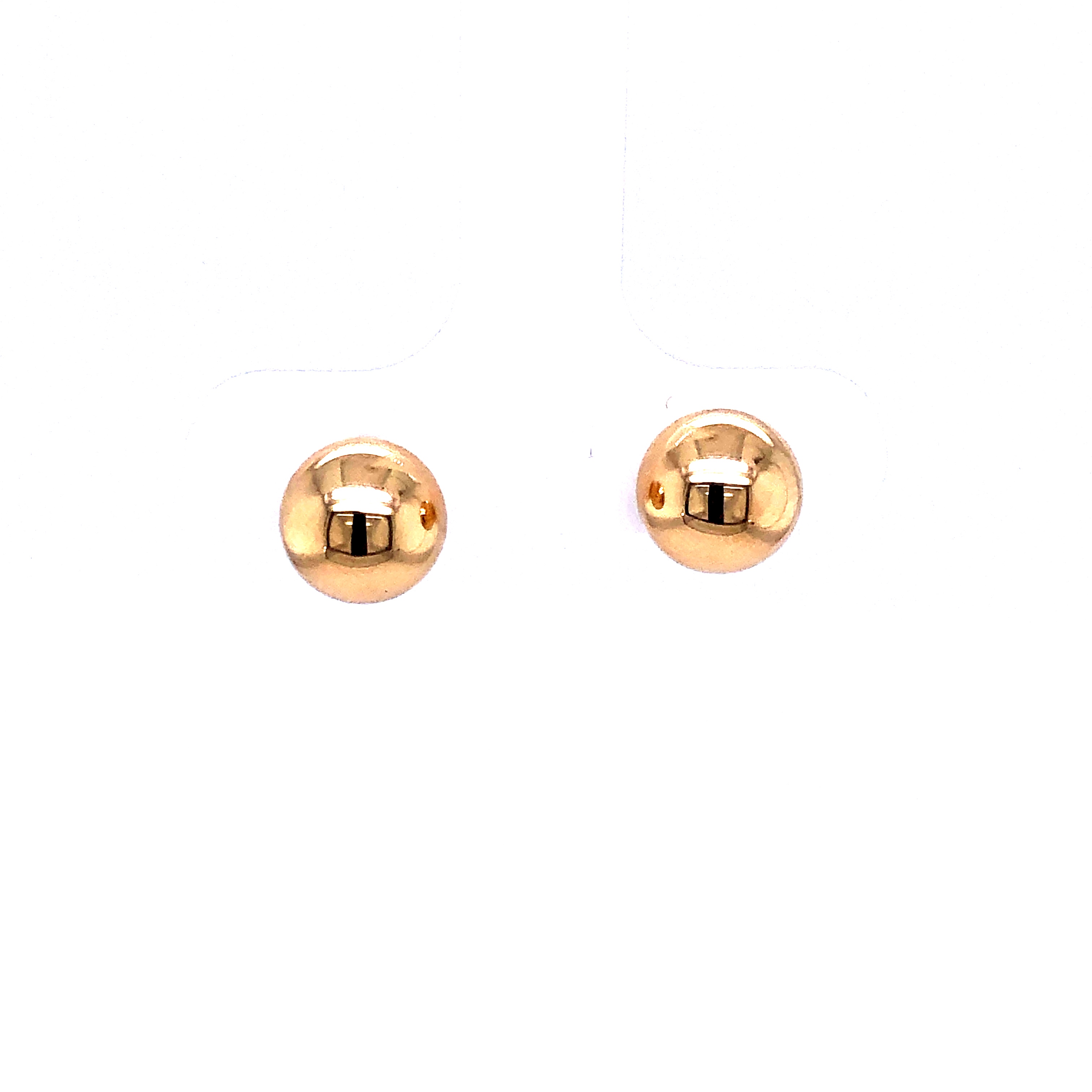 14 karat yellow gold 6 mm ball stud earrings