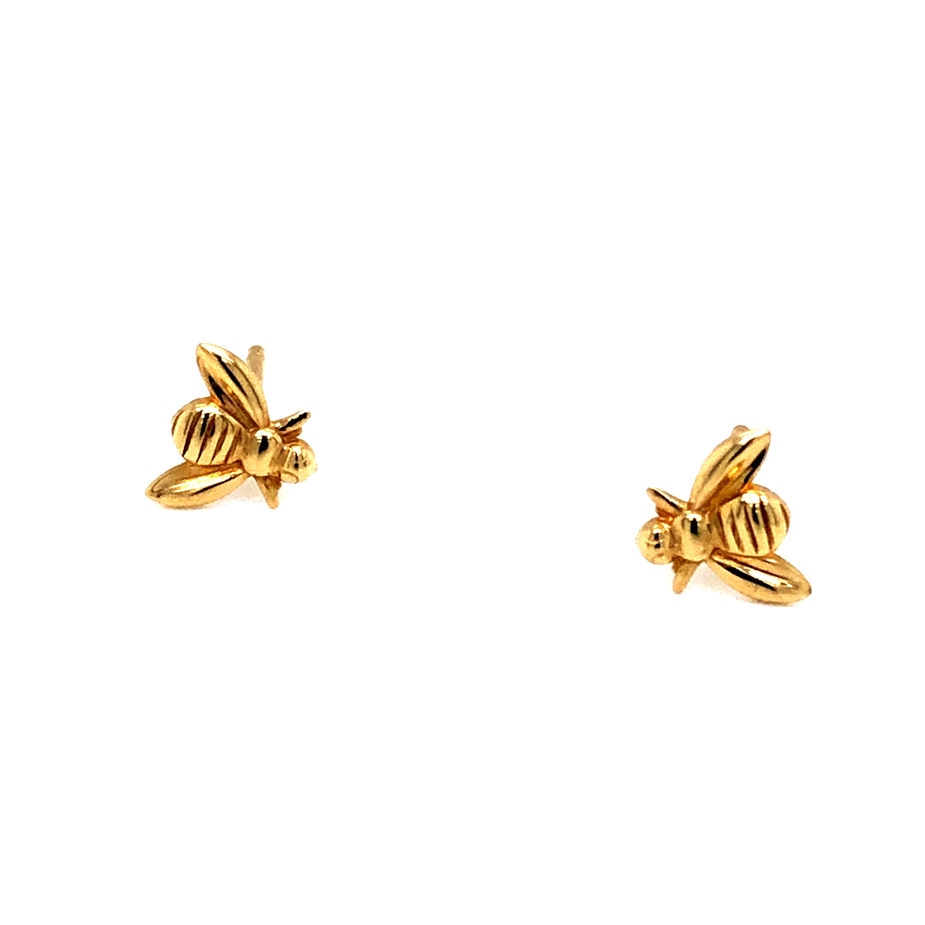 14 Karat Yellow Gold BumbleBee Stud Earrings