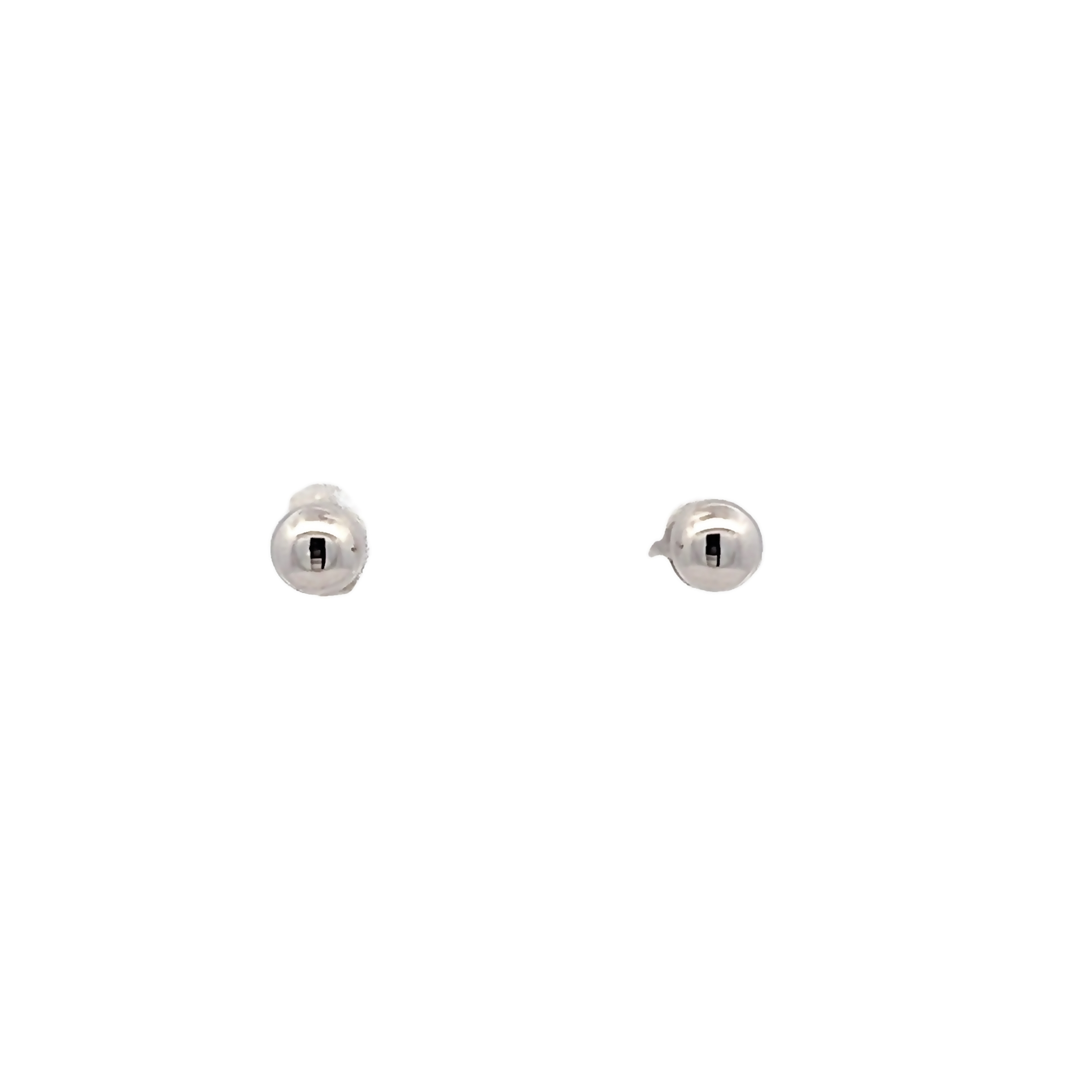 4mm 14k White Gold Ball Stud Earrings