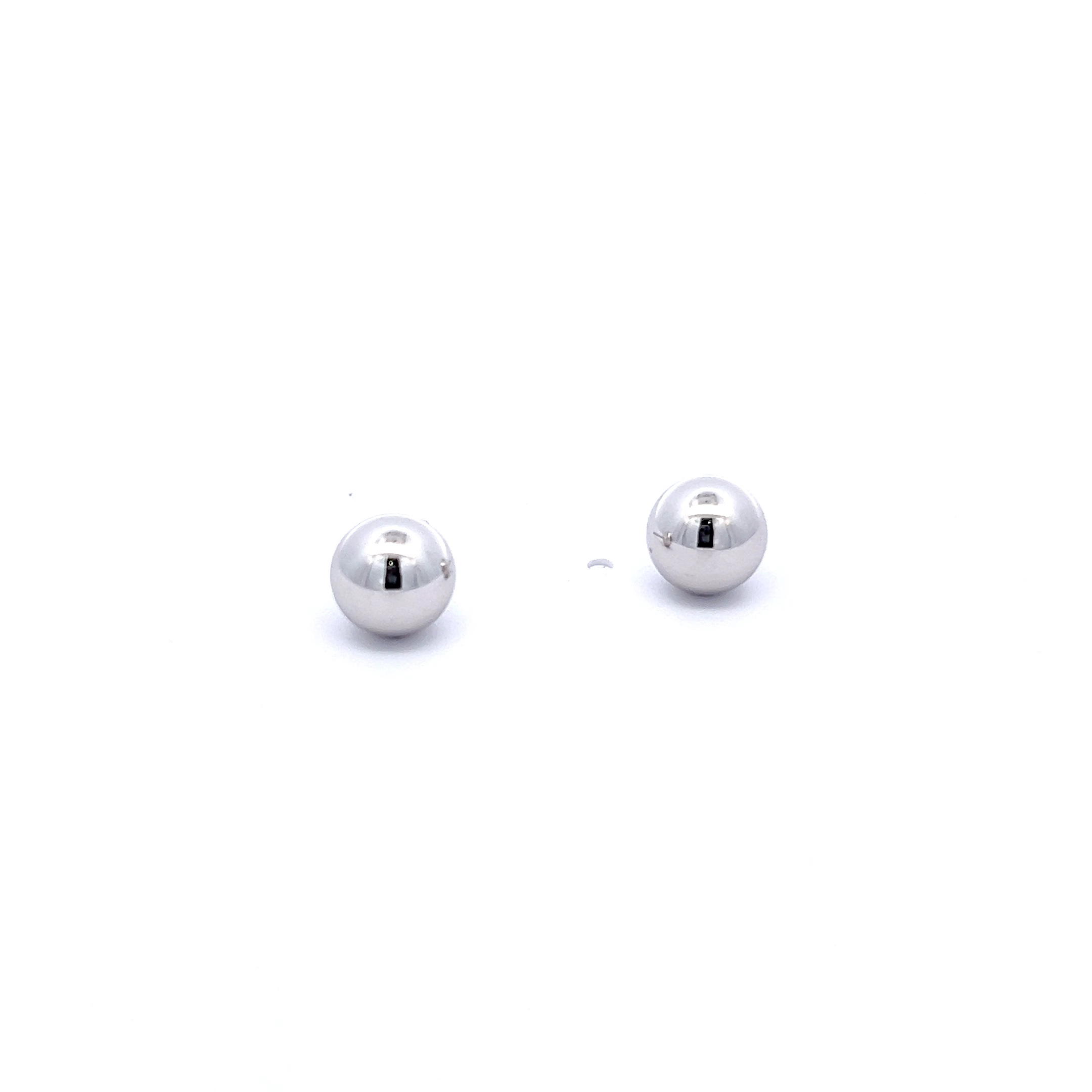 14 Karat White Gold 7mm Ball Stud Earrings