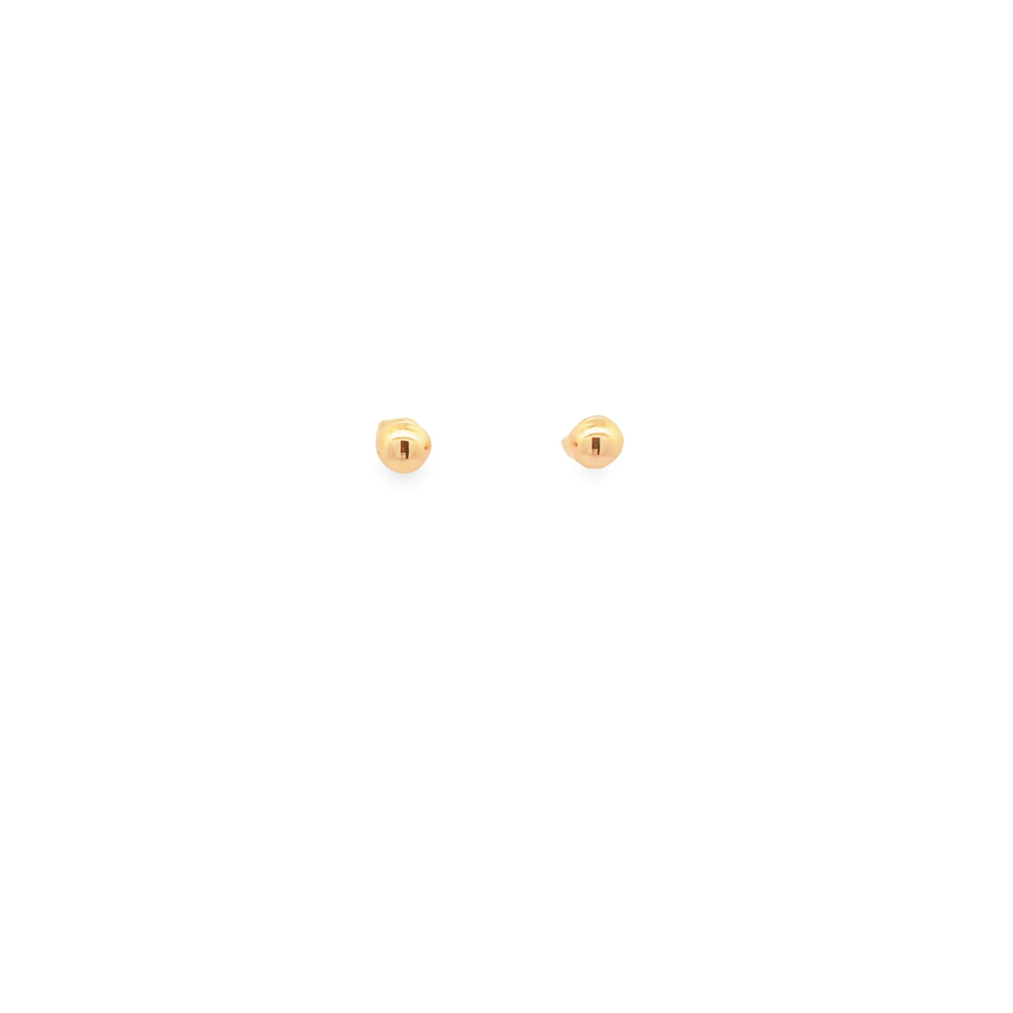 14 Karat Rose Gold 5mm Ball Studs.